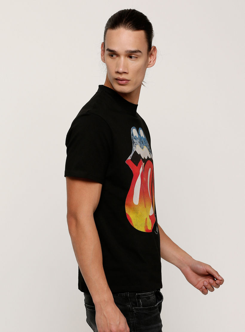 Official Sidney Maurer Rolling Stones Men's Printed T-Shirt with Round Neck and Short Sleeves-men-clothing-tshirtsandpolos-tshirts-image-3