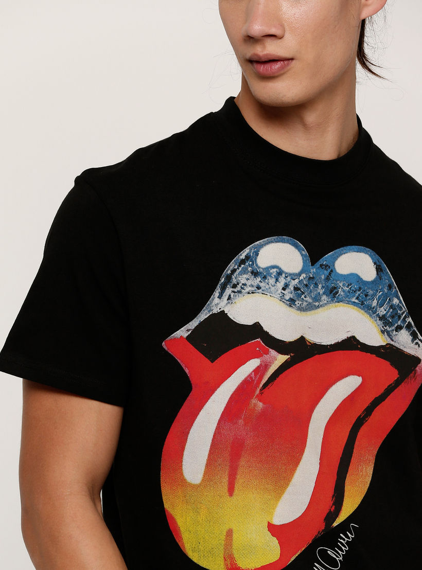 Official Sidney Maurer Rolling Stones Men's Printed T-Shirt with Round Neck and Short Sleeves-men-clothing-tshirtsandpolos-tshirts-image-4