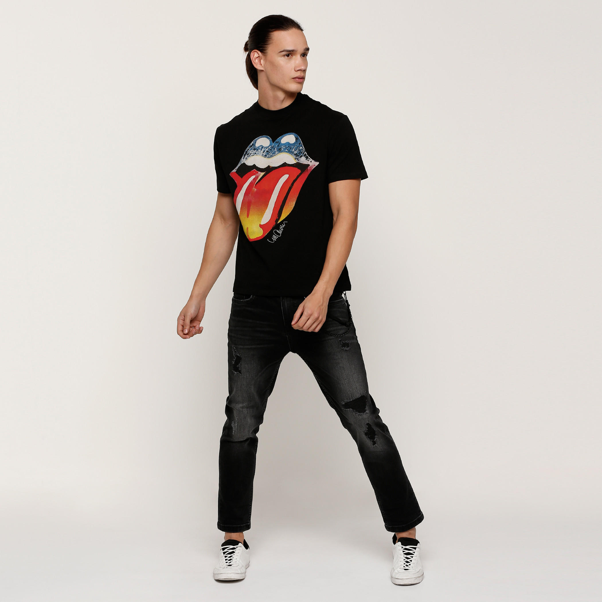 Official Sidney Maurer Rolling Stones Men's Printed T-Shirt with Round Neck and Short Sleeves-men-clothing-tshirtsandpolos-tshirts-image-5
