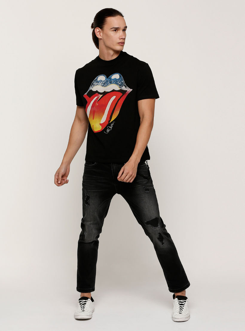 Official Sidney Maurer Rolling Stones Men's Printed T-Shirt with Round Neck and Short Sleeves-men-clothing-tshirtsandpolos-tshirts-image-5