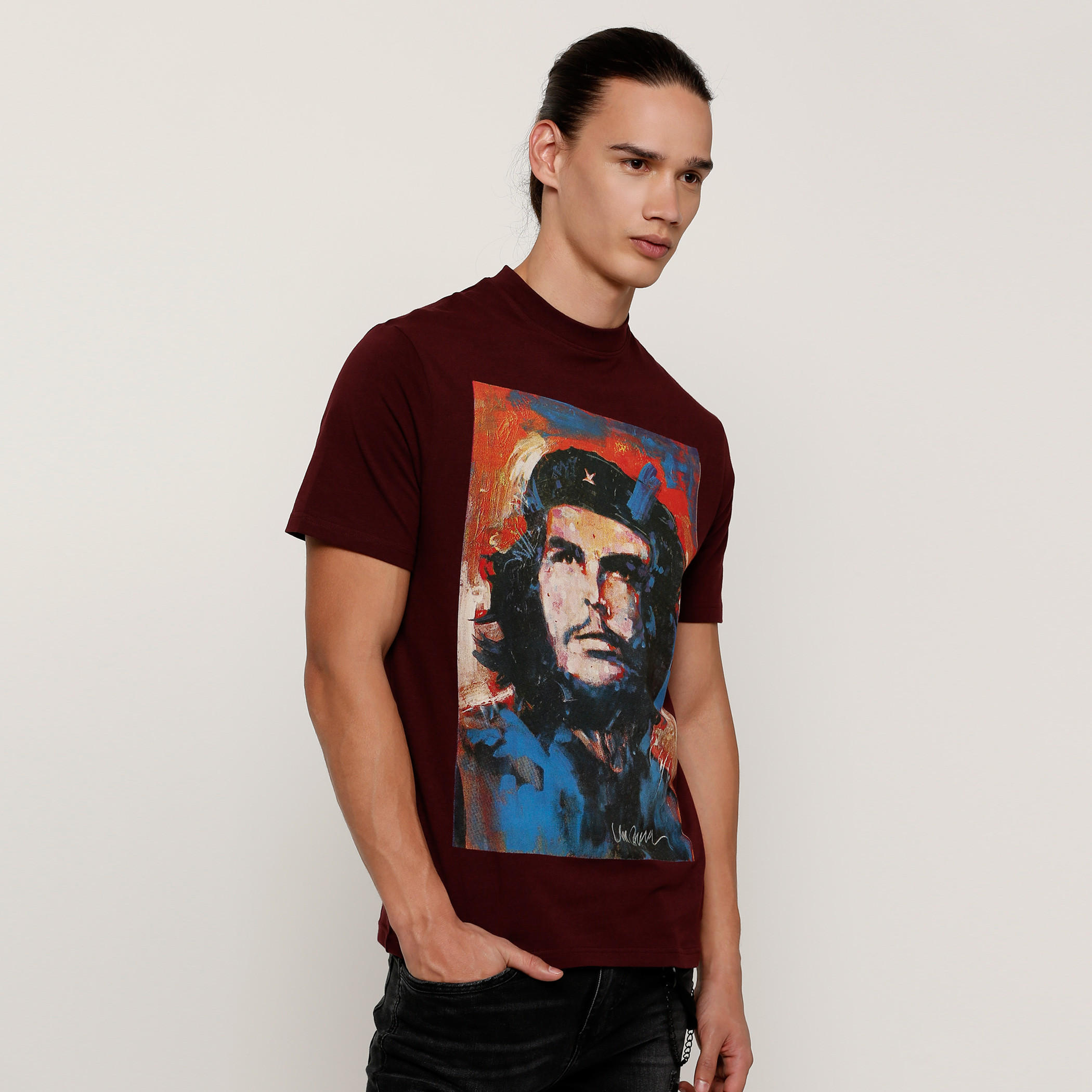 تيشيرت رجالي بياقة مستديرة وأكمام قصيرة مع طبعات تشي جيفارا من أوفيشيال سيدني مورر -men-clothing-tshirtsandpolos-tshirts-image-1
