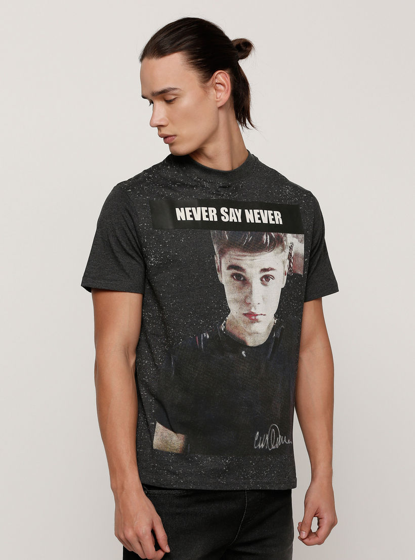 Official Sidney Maurer Justin Beiber Men's Printed T-Shirt with Round Neck and Short Sleeves-men-clothing-tshirtsandpolos-tshirts-image-1