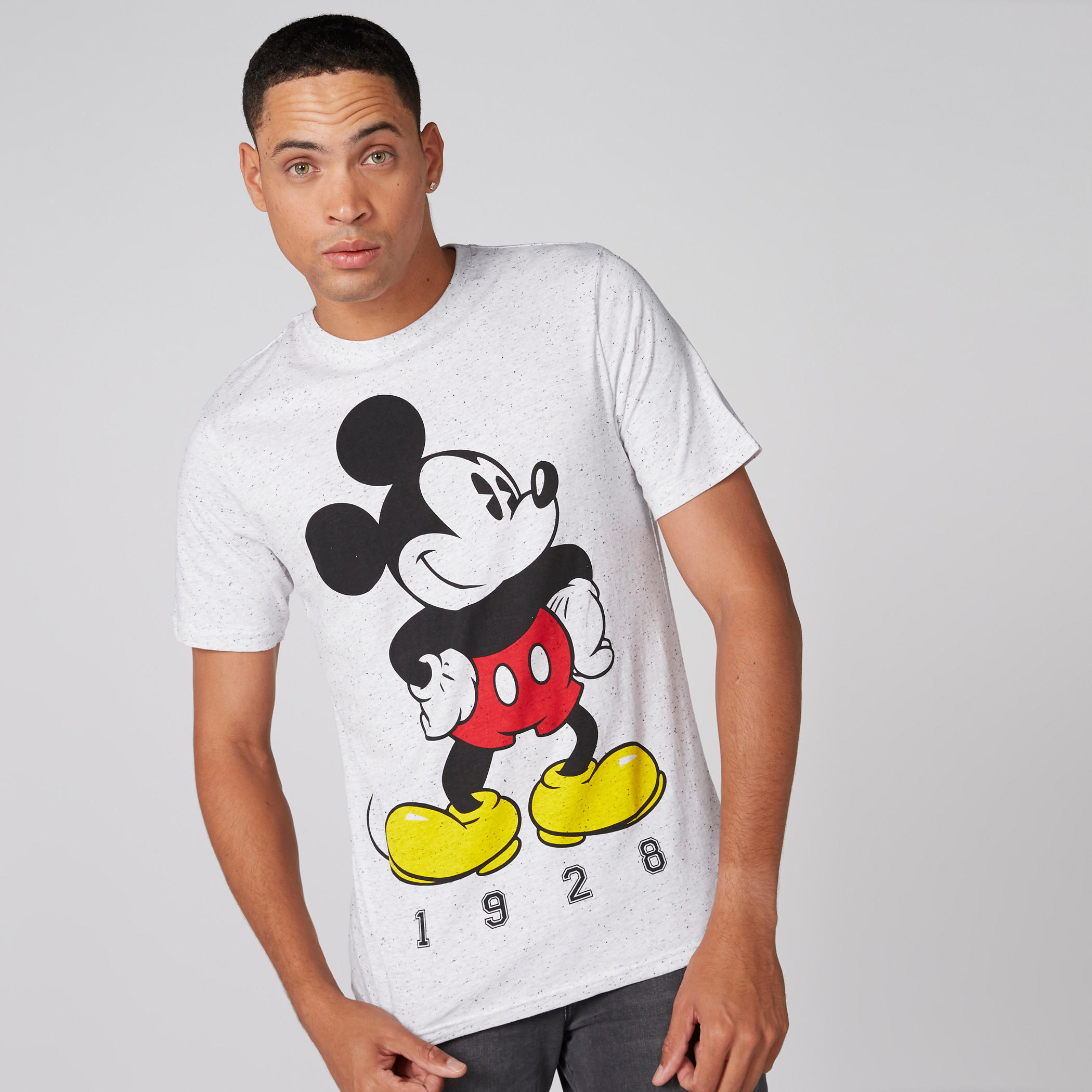 تيشيرت بياقة مستديرة وأكمام قصيرة وطبعات ميكي ماوس-men-clothing-tshirtsandpolos-tshirts-image-3