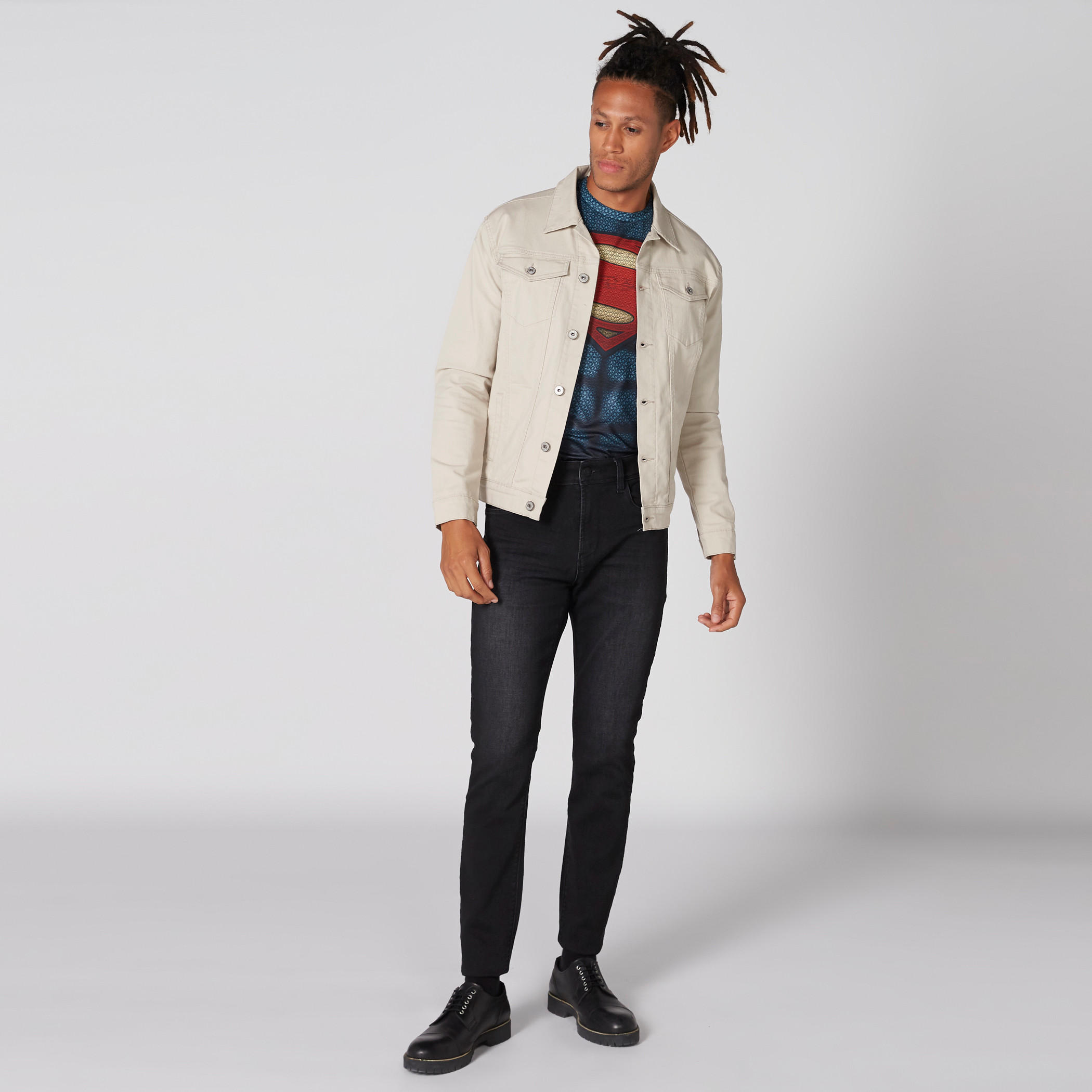 تيشيرت بياقة مستديرة وأكمام قصيرة وطبعات سوبرمان-men-clothing-tshirtsandpolos-tshirts-image-3