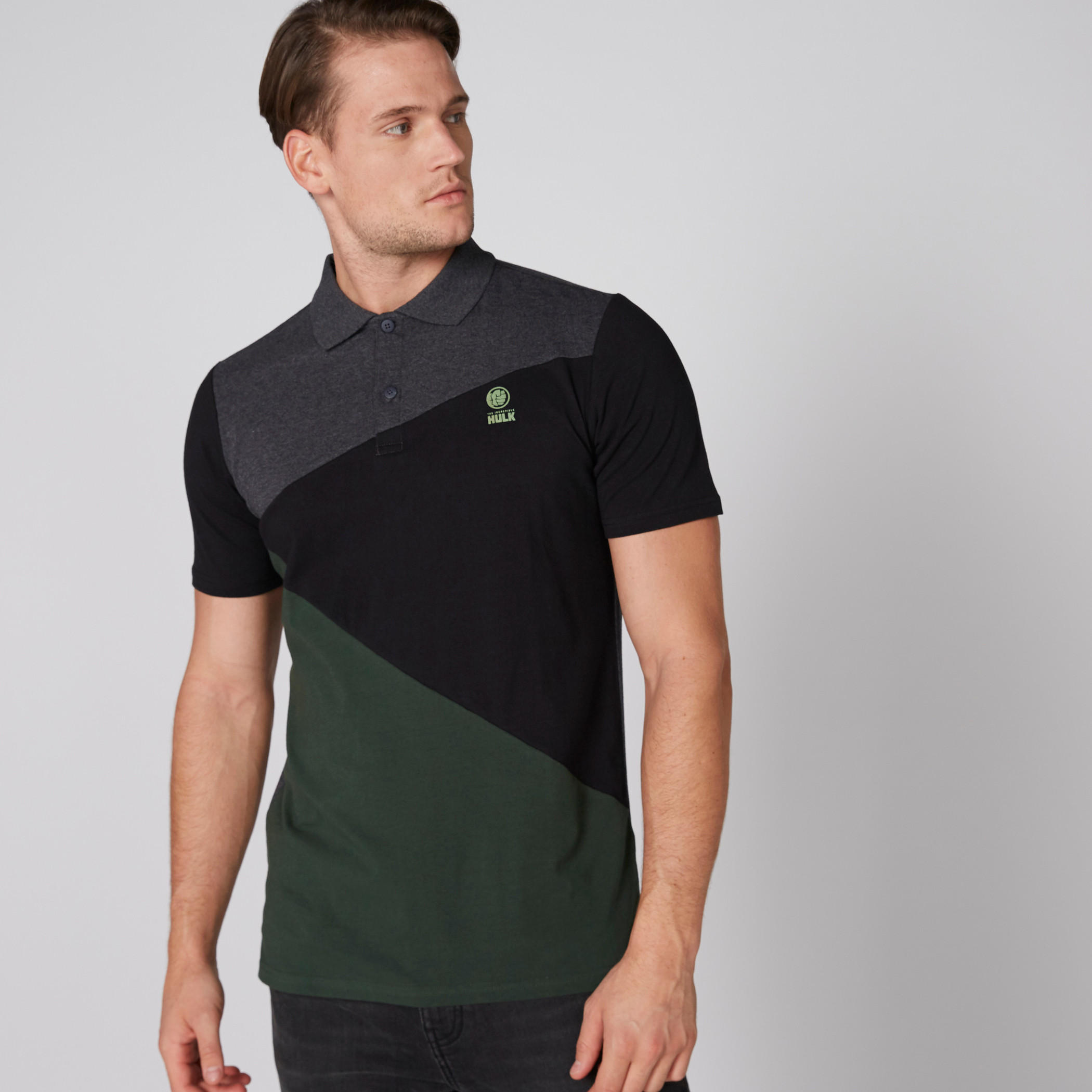 تيشيرت بياقة بولو وأكمام قصيرة وطبعات هالك-men-clothing-tshirtsandpolos-polos-image-3