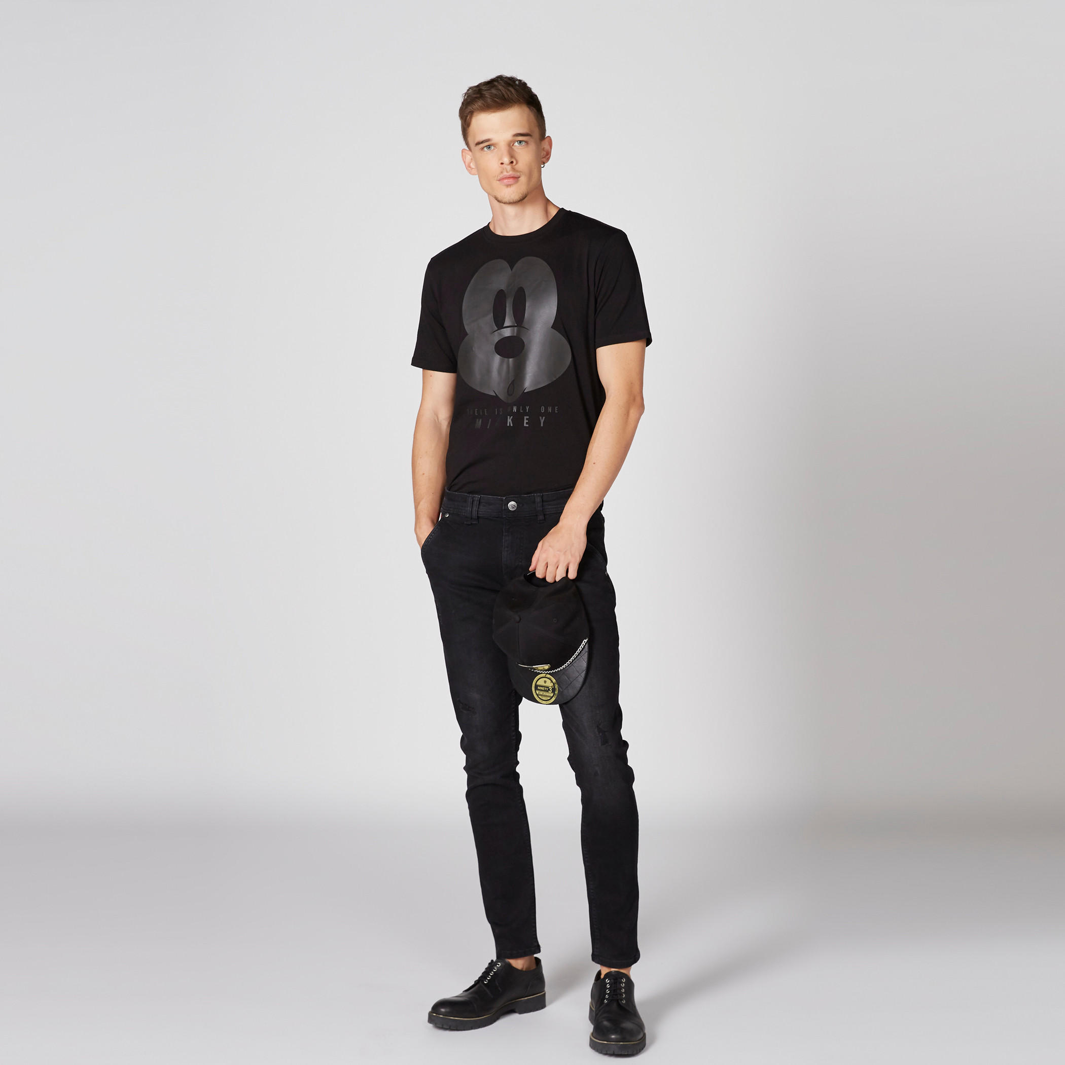 Mickey Mouse Printed T-Shirt with Crew Neck and Short Sleeves-men-clothing-tshirtsandpolos-tshirts-image-1