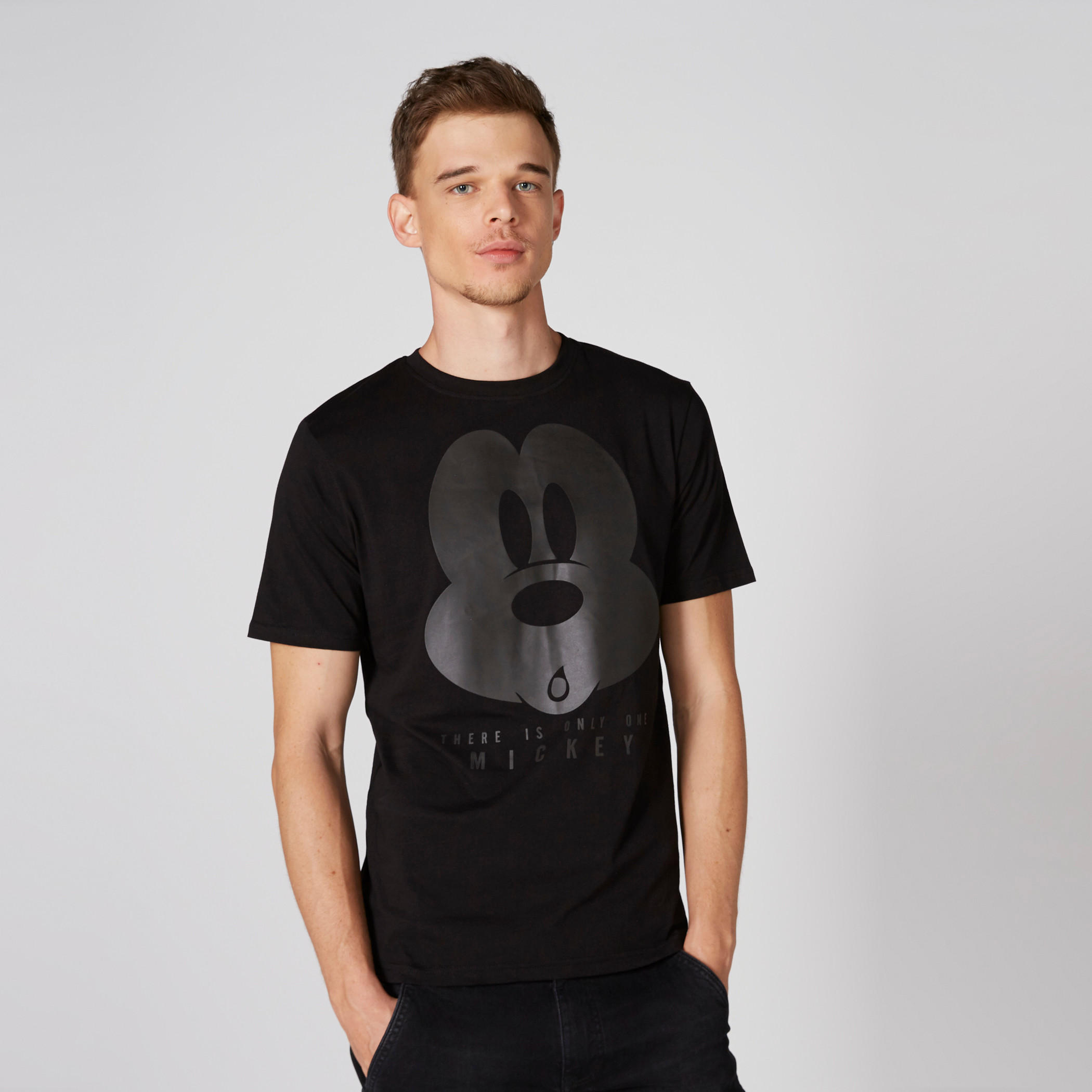 Mickey Mouse Printed T-Shirt with Crew Neck and Short Sleeves-men-clothing-tshirtsandpolos-tshirts-image-3
