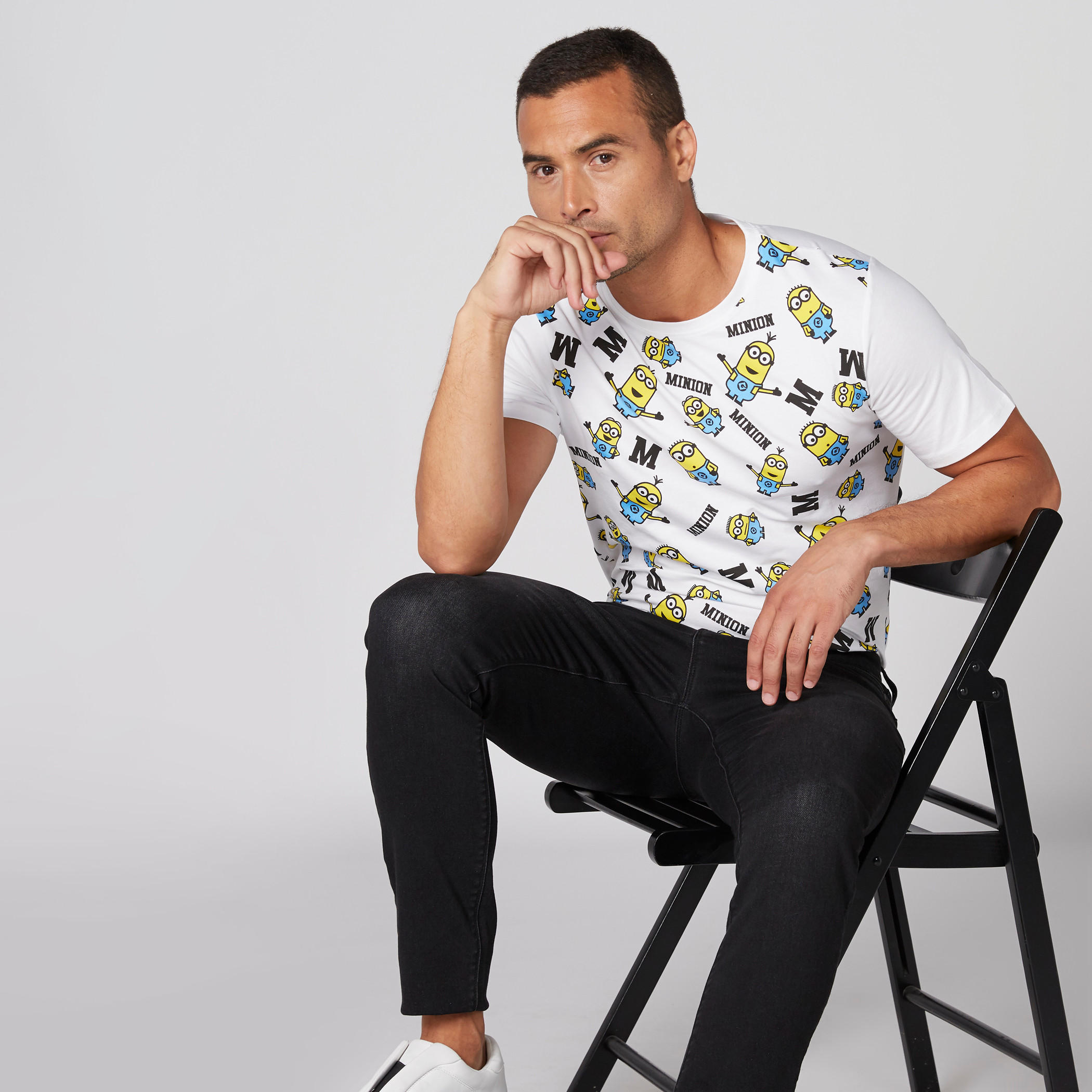 Minion Printed T-Shirt with Crew Neck and Short Sleeves-men-clothing-tshirtsandpolos-tshirts-image-1