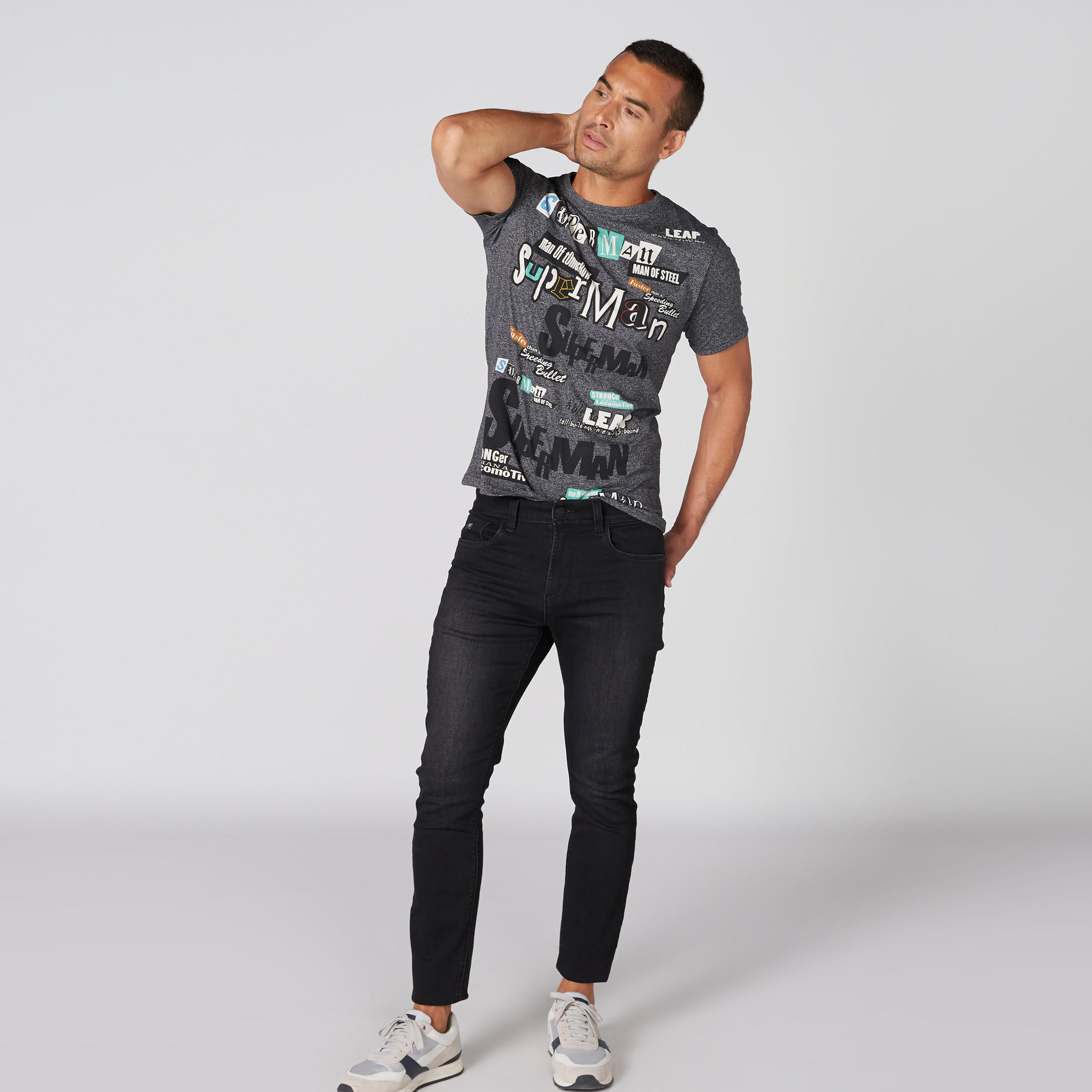 Printed Crew Neck T-Shirt with Short Sleeves-men-clothing-tshirtsandpolos-tshirts-image-1