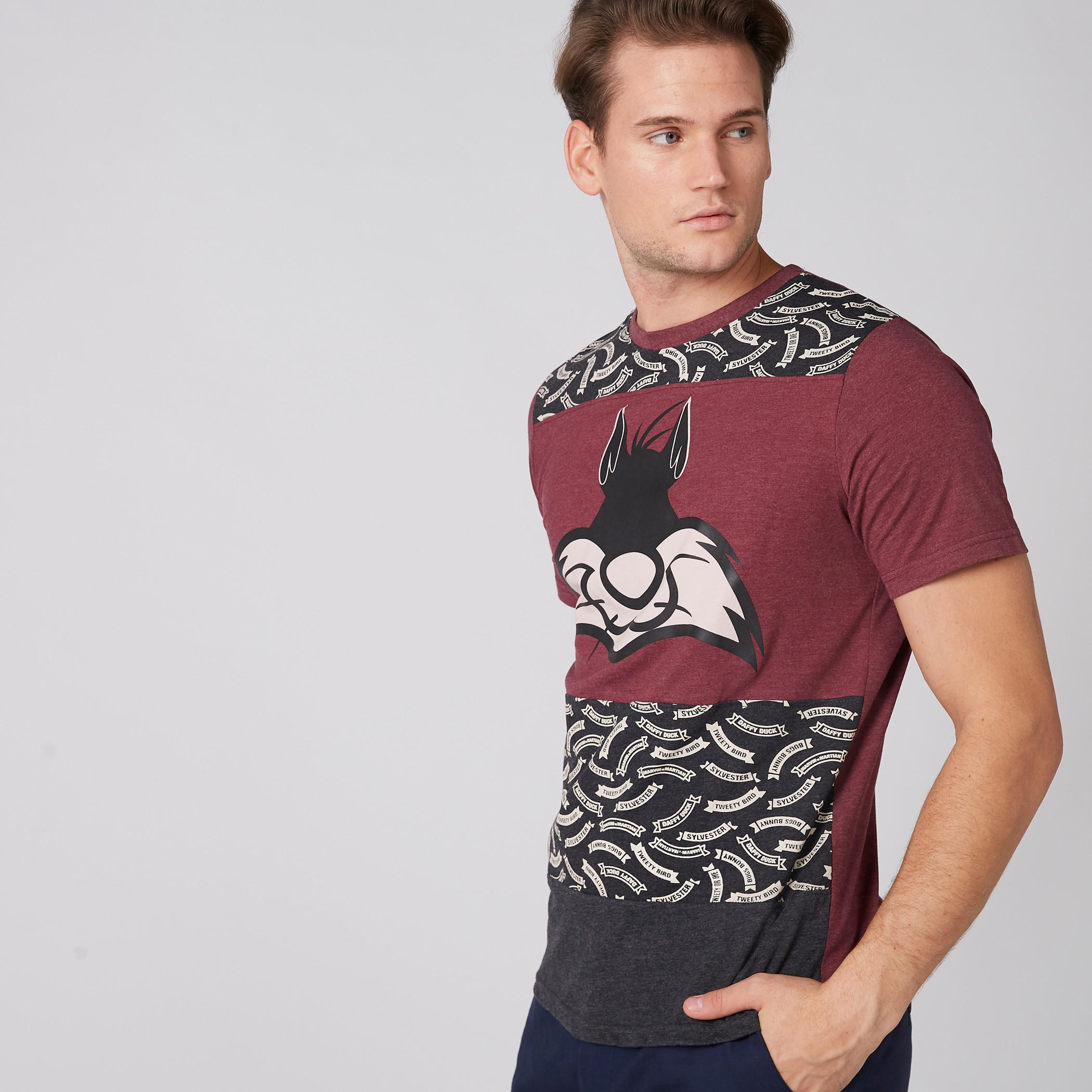 Sylvester Printed T-Shirt with Crew Neck and Short Sleeves-men-clothing-tshirtsandpolos-tshirts-image-1