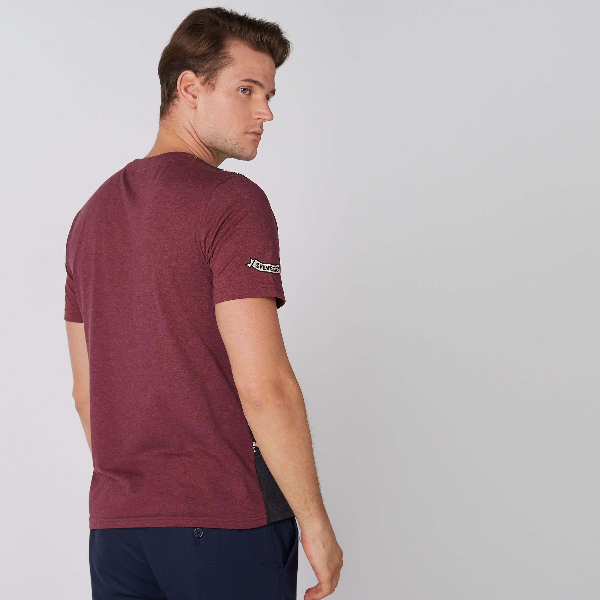 Sylvester Printed T-Shirt with Crew Neck and Short Sleeves-men-clothing-tshirtsandpolos-tshirts-image-2