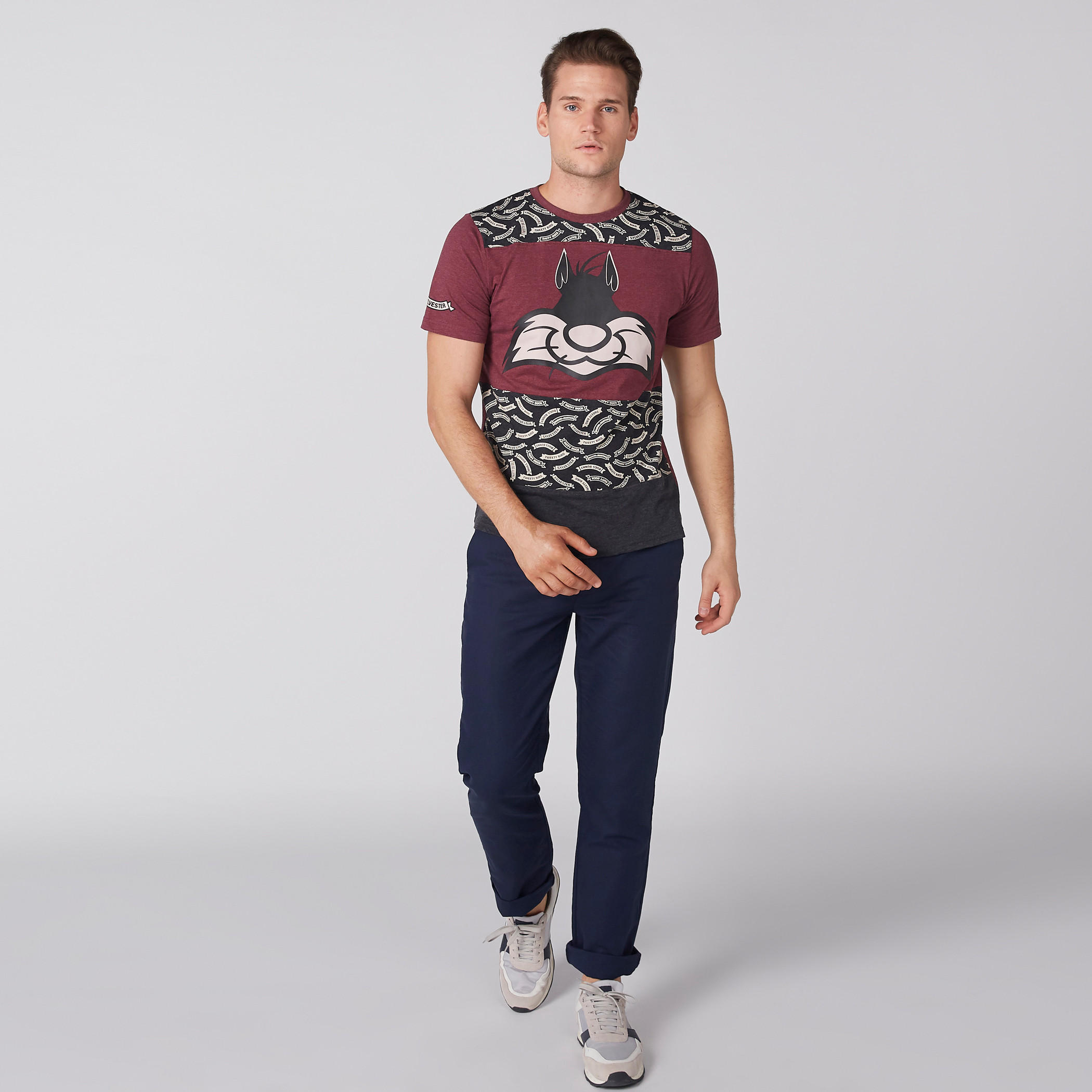 Sylvester Printed T-Shirt with Crew Neck and Short Sleeves-men-clothing-tshirtsandpolos-tshirts-image-3