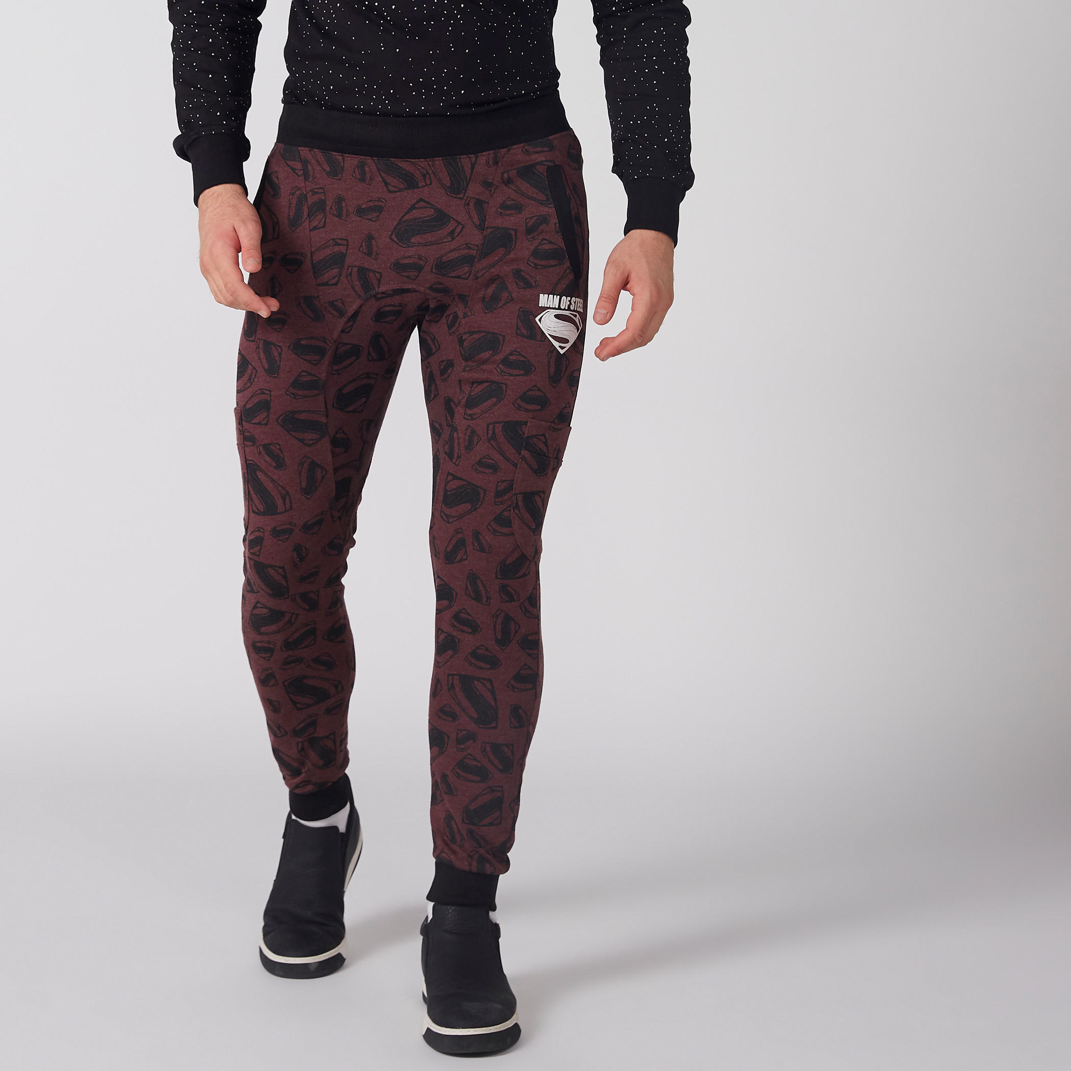 بنطال رياضي برباط وجيوب وطبعات سوبرمان-men-clothing-bottoms-joggers-image-1