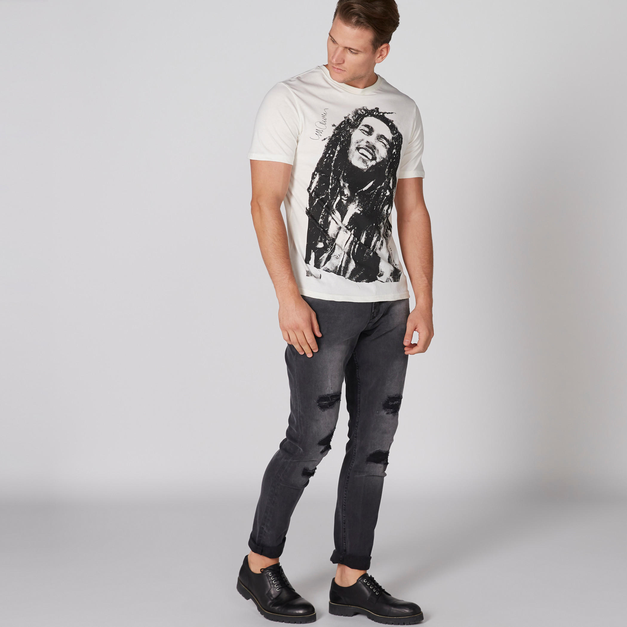 Bob Marley Printed T-Shirt with Round Neck and Short Sleeves-men-clothing-tshirtsandpolos-tshirts-image-3