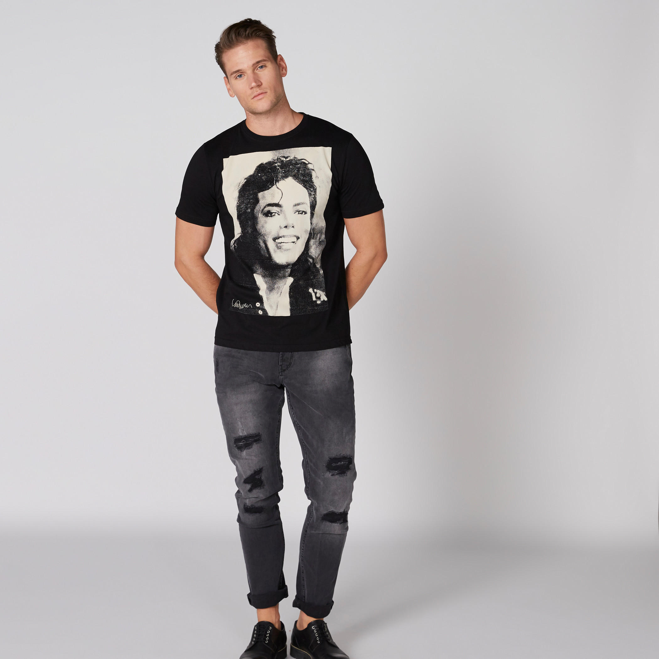 Michael Jackson Printed T-Shirt with Round Neck and Short Sleeves-men-clothing-tshirtsandpolos-tshirts-image-3