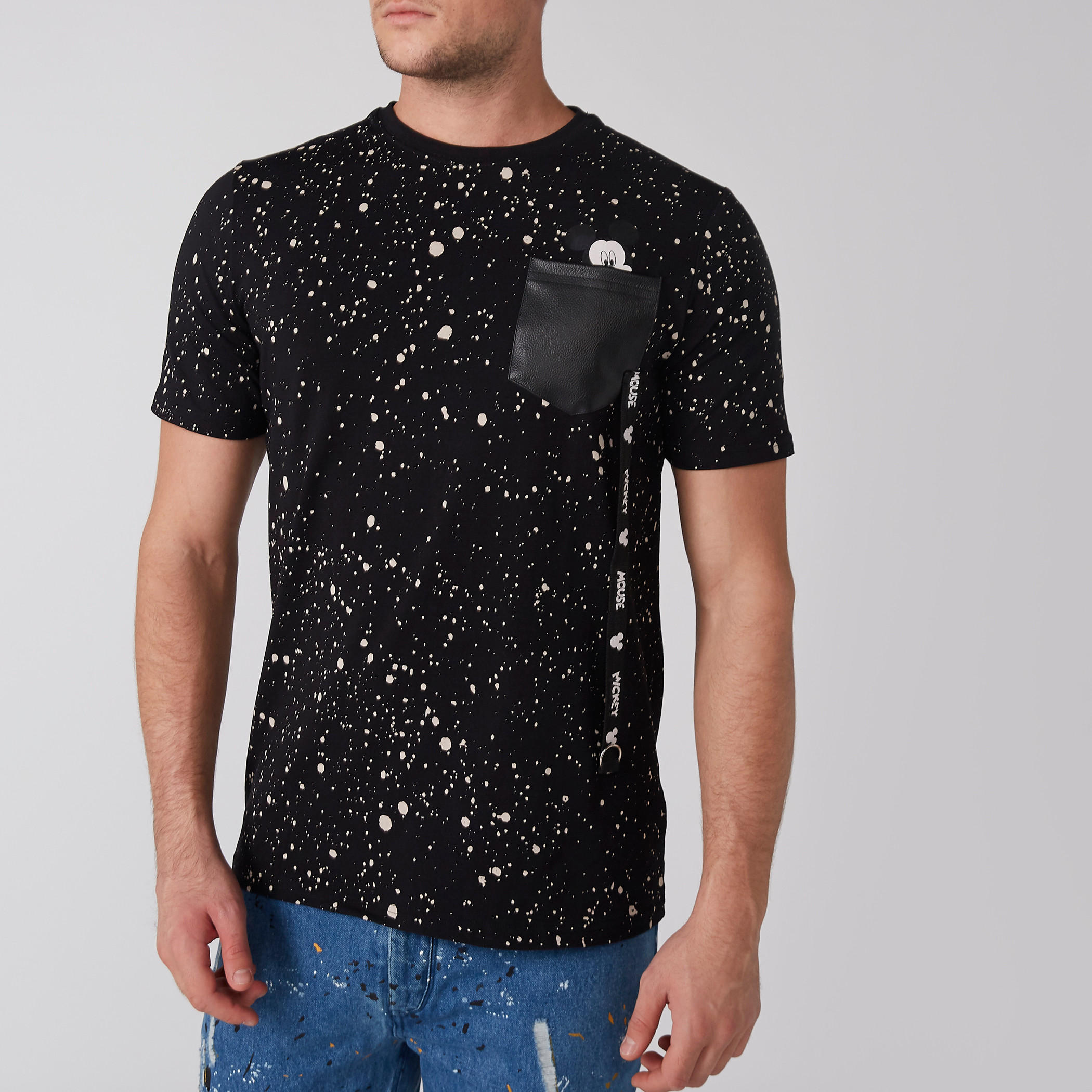 Mickey Mouse Printed T-Shirt with Crew Neck and Short Sleeves-men-clothing-tshirtsandpolos-tshirts-image-2