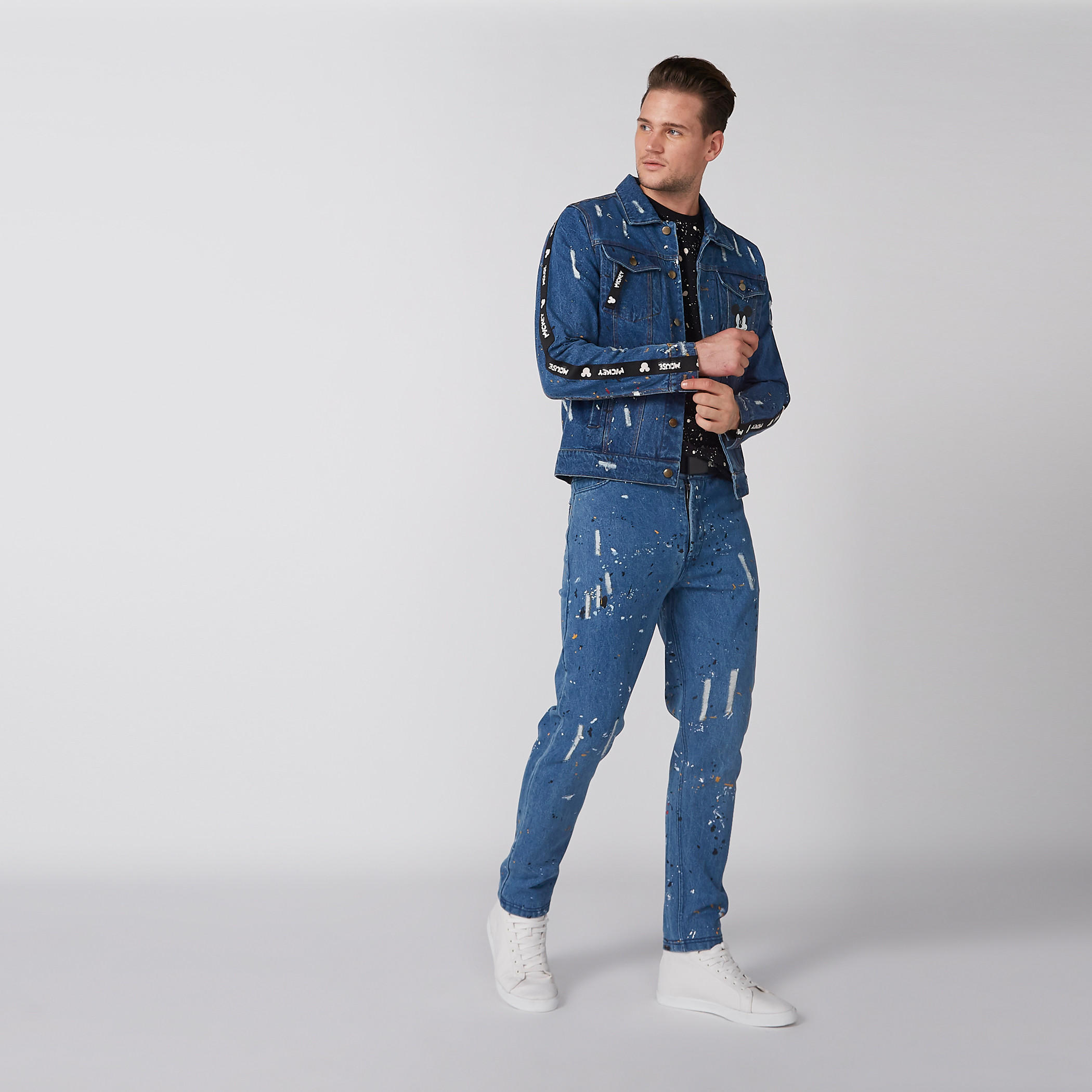 جاكيت من الدينم بأكمام طويلة وزر إغلاق وطبعات ميكي ماوس-men-clothing-jacketsandblazers-jackets-image-3