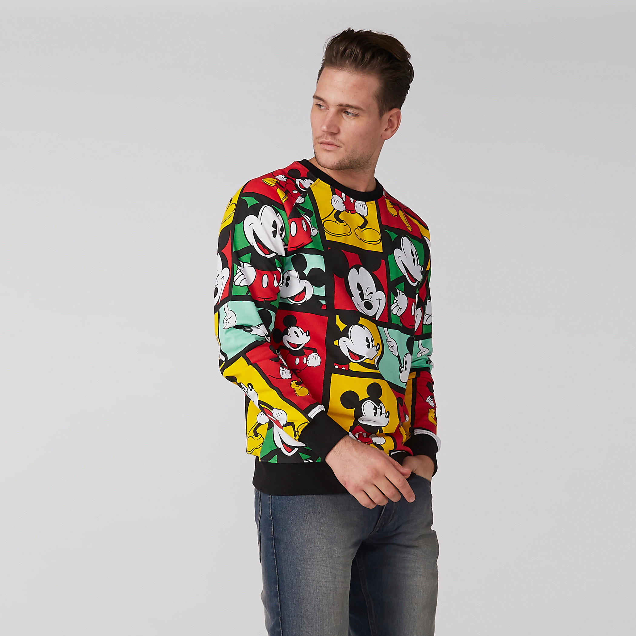 سويت شيرت بياقة ضيّقة وأكمام طويلة وطبعات ميكي ماوس-men-winterwear-hoodiesandsweatshirts-image-3
