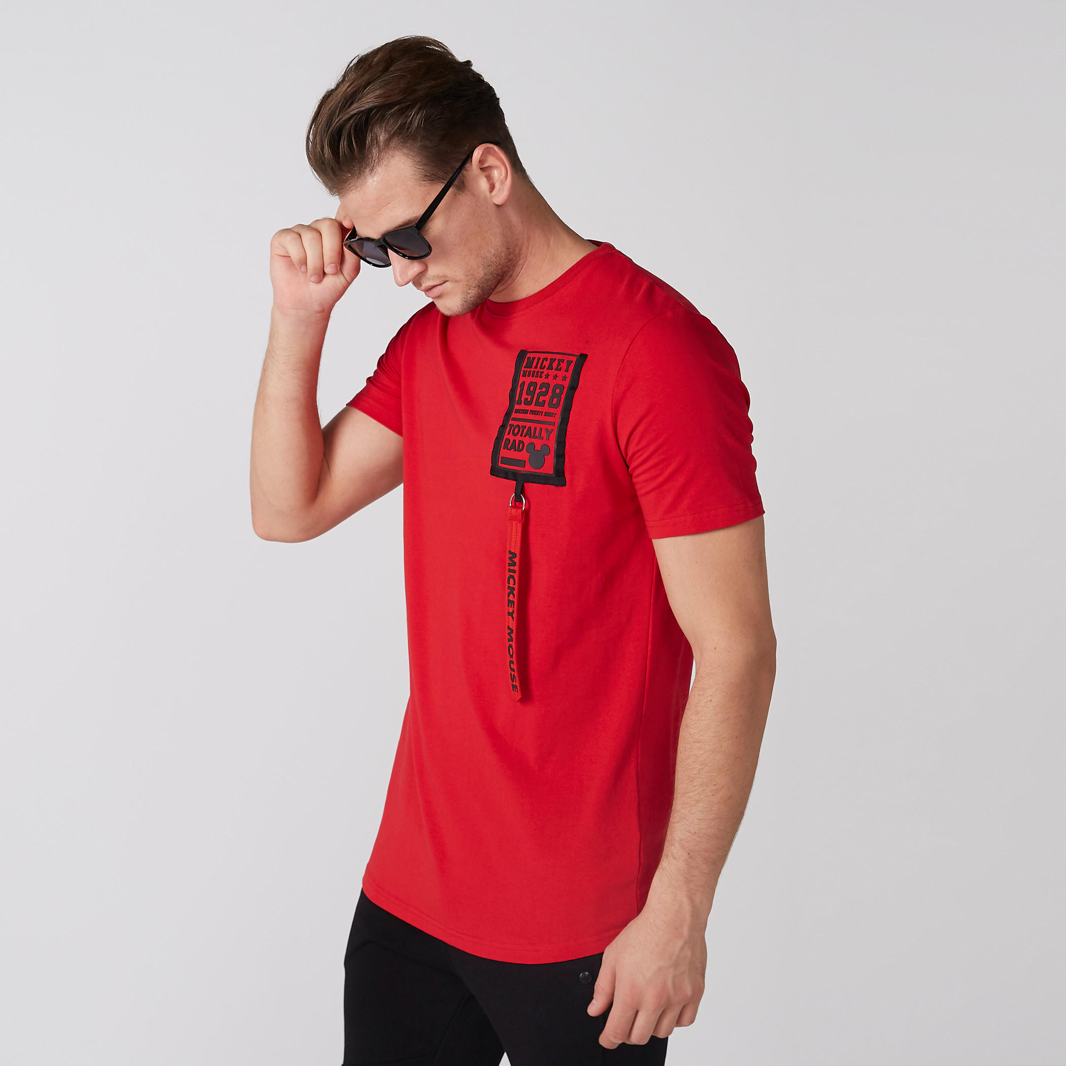 Mickey Mouse Printed T-Shirt with Crew Neck and Short Sleeves-men-clothing-tshirtsandpolos-tshirts-image-1