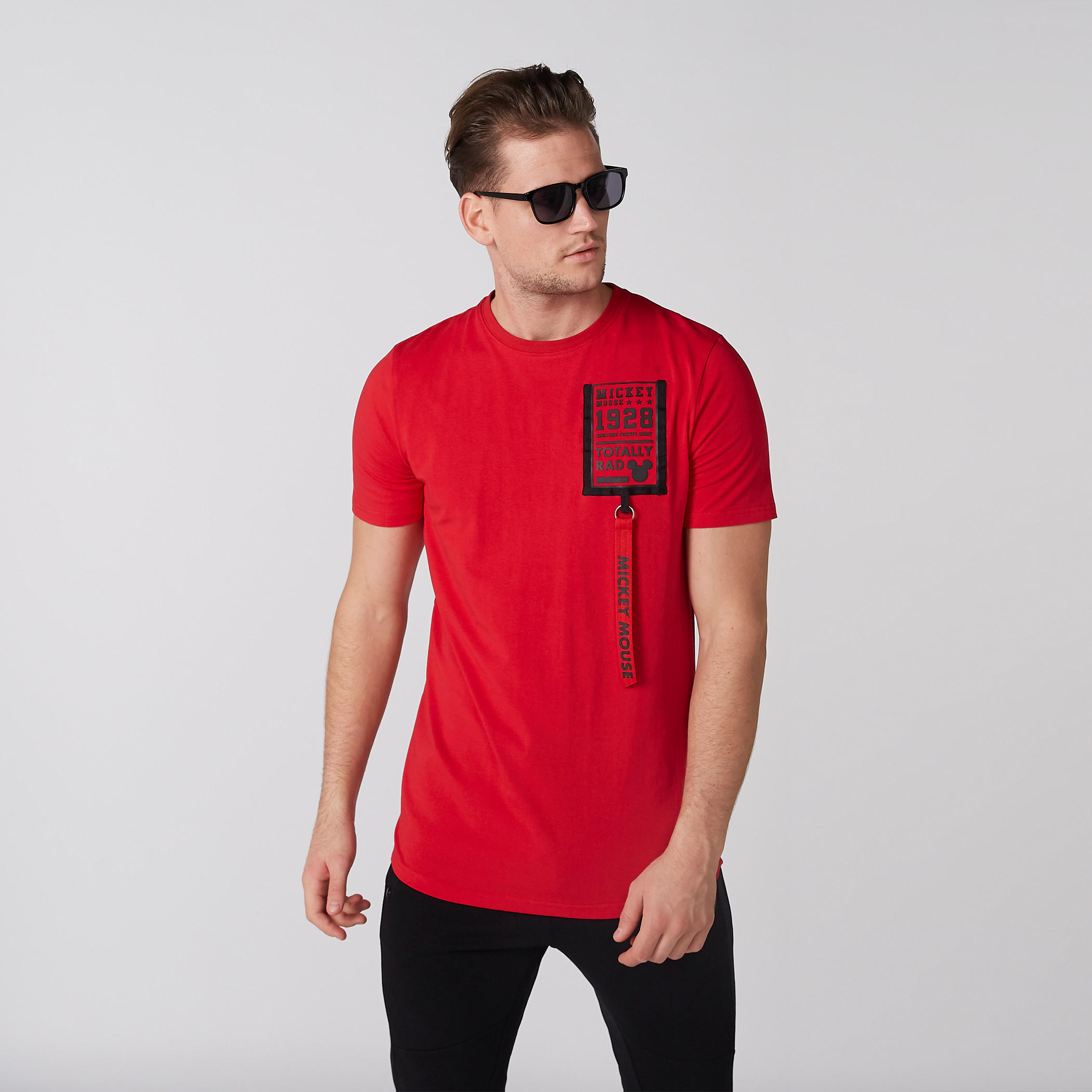 Mickey Mouse Printed T-Shirt with Crew Neck and Short Sleeves-men-clothing-tshirtsandpolos-tshirts-image-3
