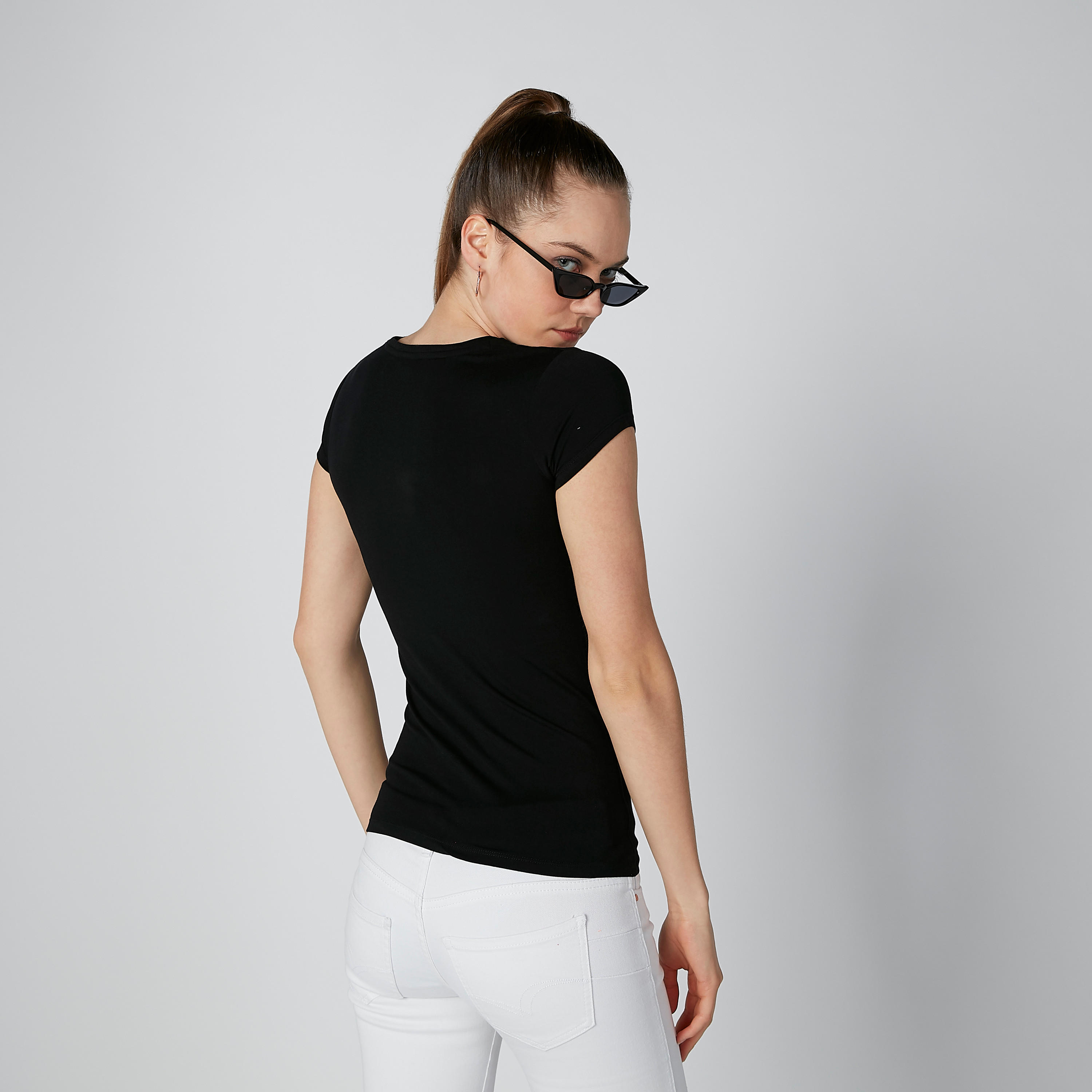 Batman Printed T-shirt with Round Neck-women-clothing-tshirts-image-2