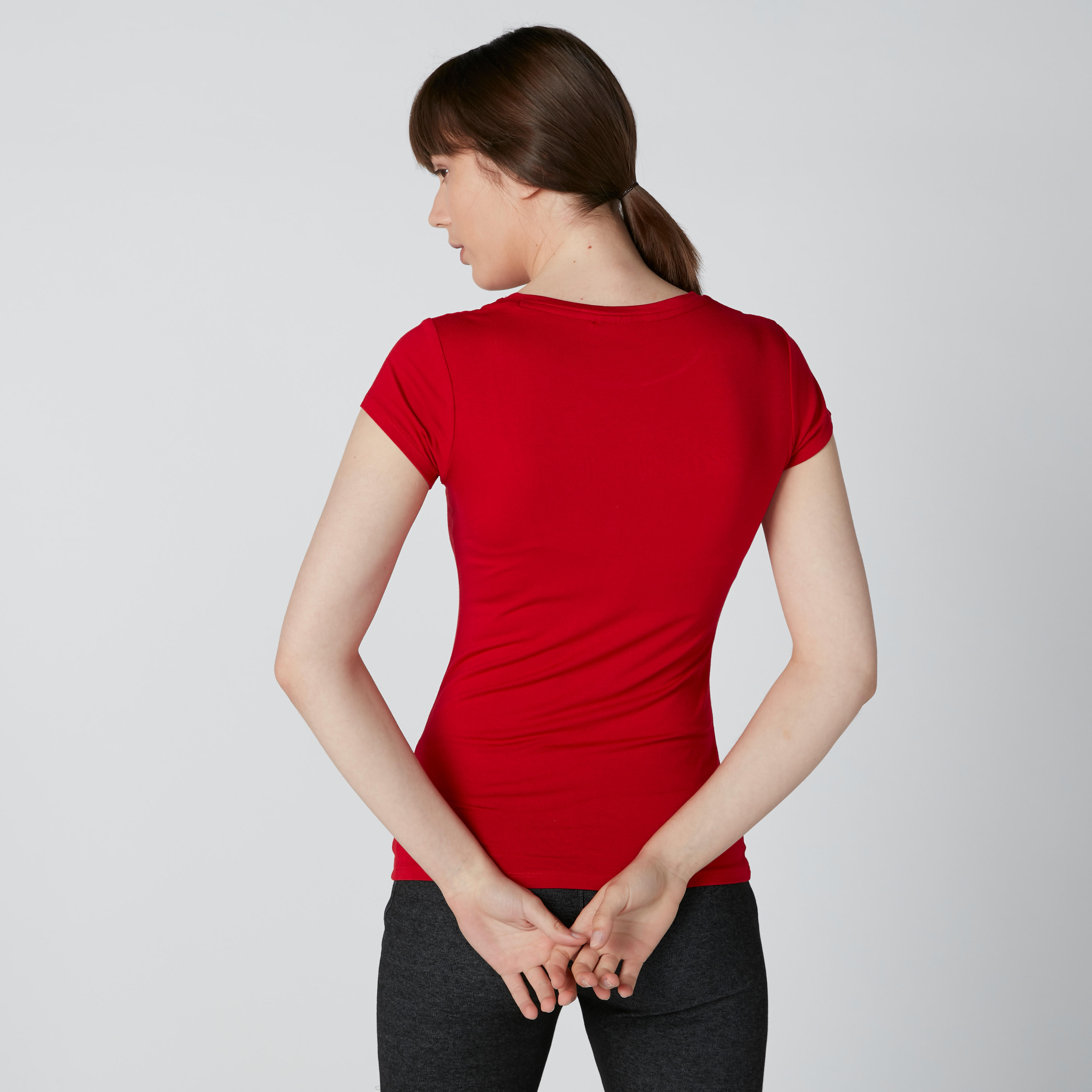 تيشيرت بياقة مستديرة وأكمام كاب وطبعات سوبرمان-women-clothing-tshirts-image-2