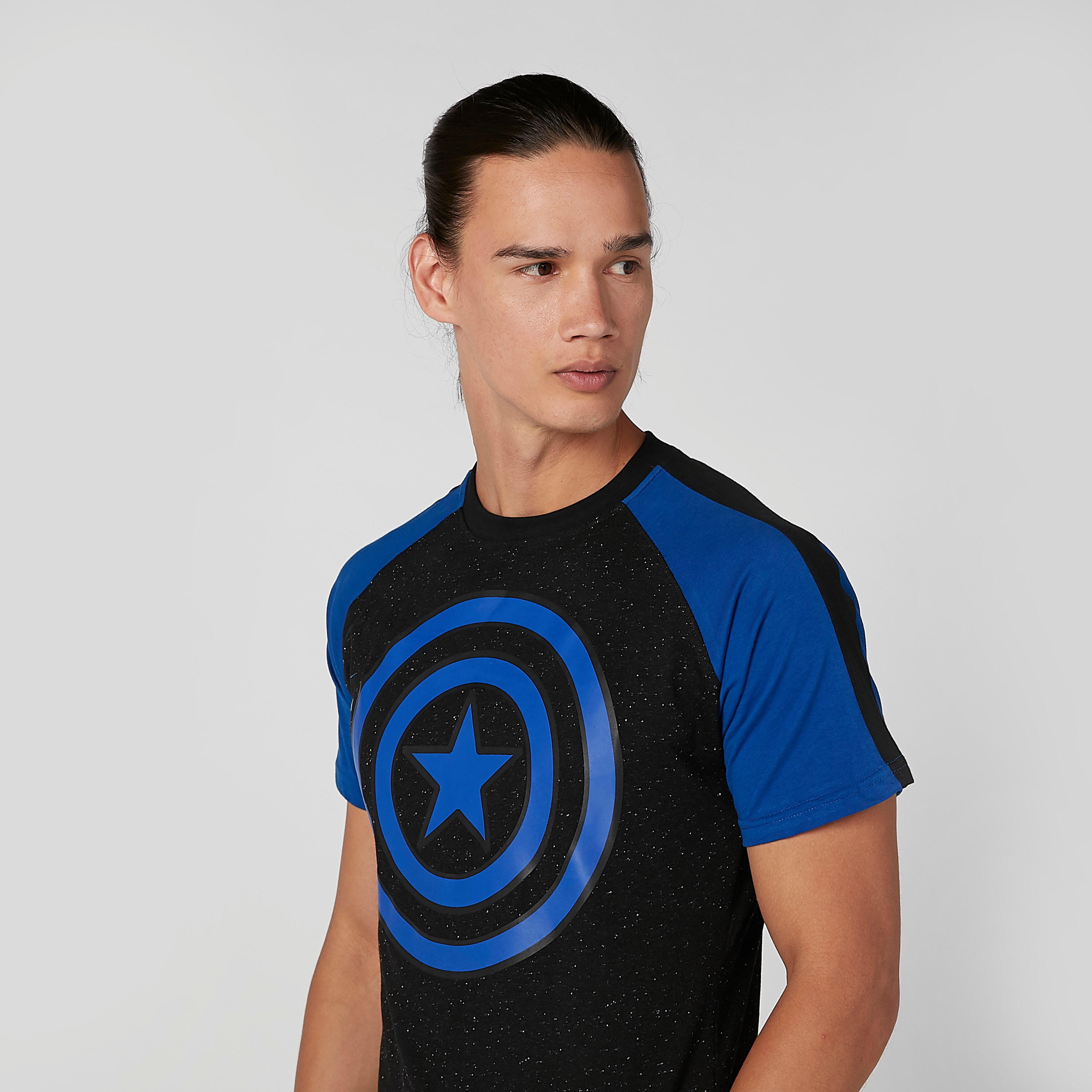 Captain America Printed T-shirt in Slim-Fit with Crew Neck-men-clothing-tshirtsandpolos-tshirts-image-2