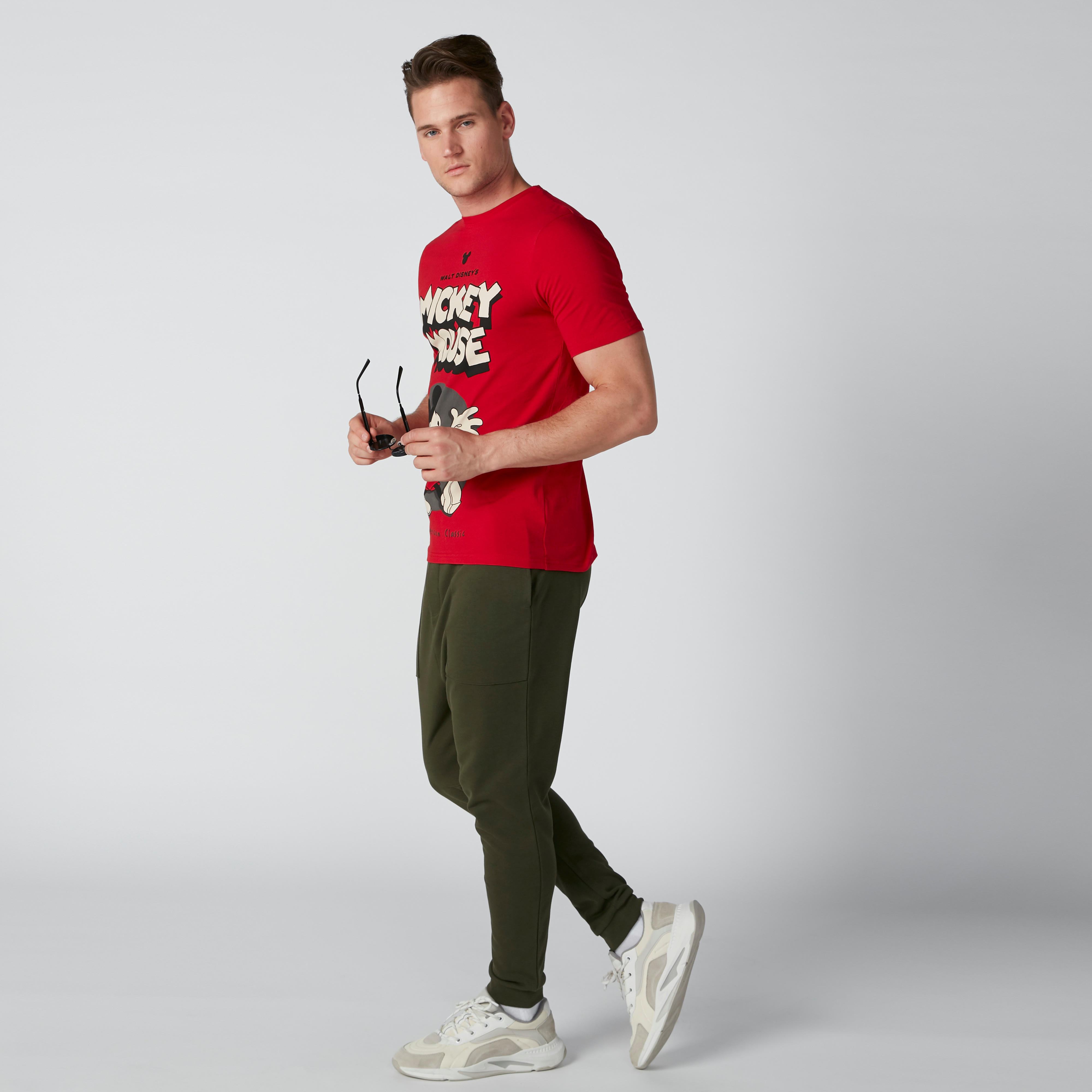 Mickey Mouse Printed T-Shirt with Crew Neck and Short Sleeves-men-clothing-tshirtsandpolos-tshirts-image-1