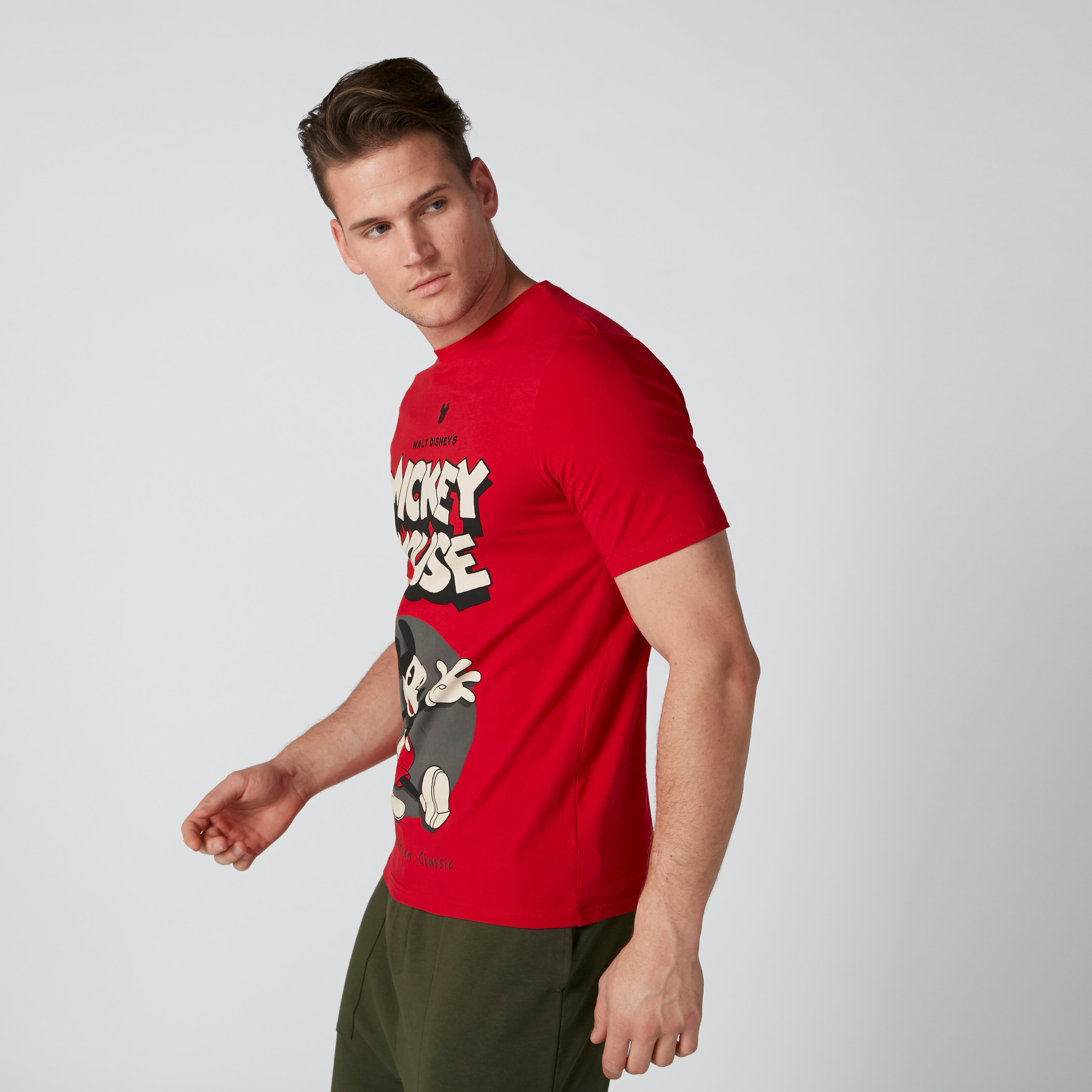 Mickey Mouse Printed T-Shirt with Crew Neck and Short Sleeves-men-clothing-tshirtsandpolos-tshirts-image-4