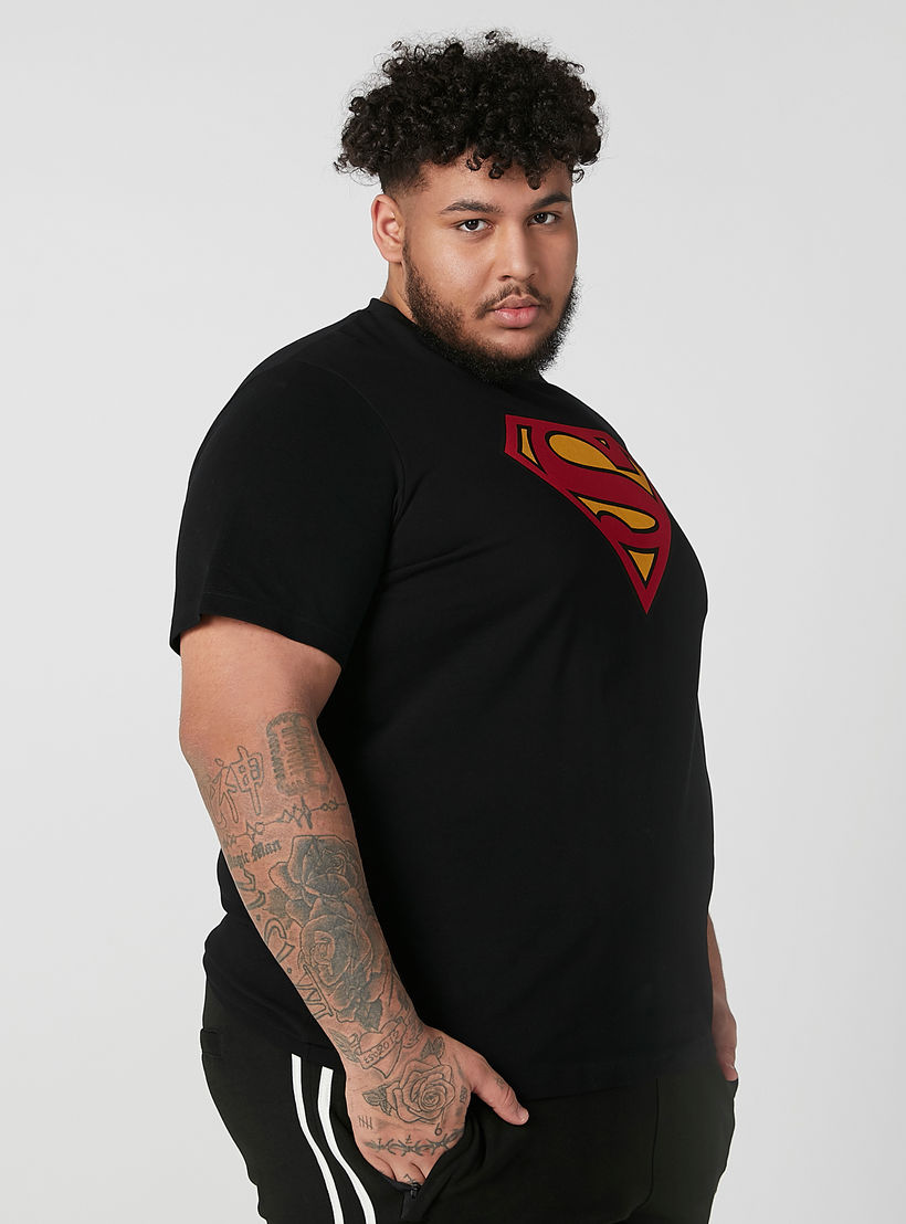 Superman Printed T-shirt with Crew Neck and Short Sleeves-men-clothing-tshirtsandpolos-tshirts-image-1