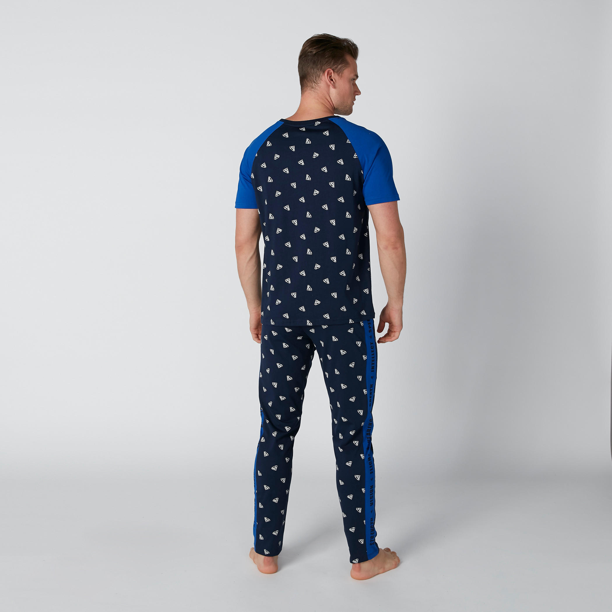 Superman Printed T-Shirt and Pyjama Set-men-clothing-nightwear-sets-image-2