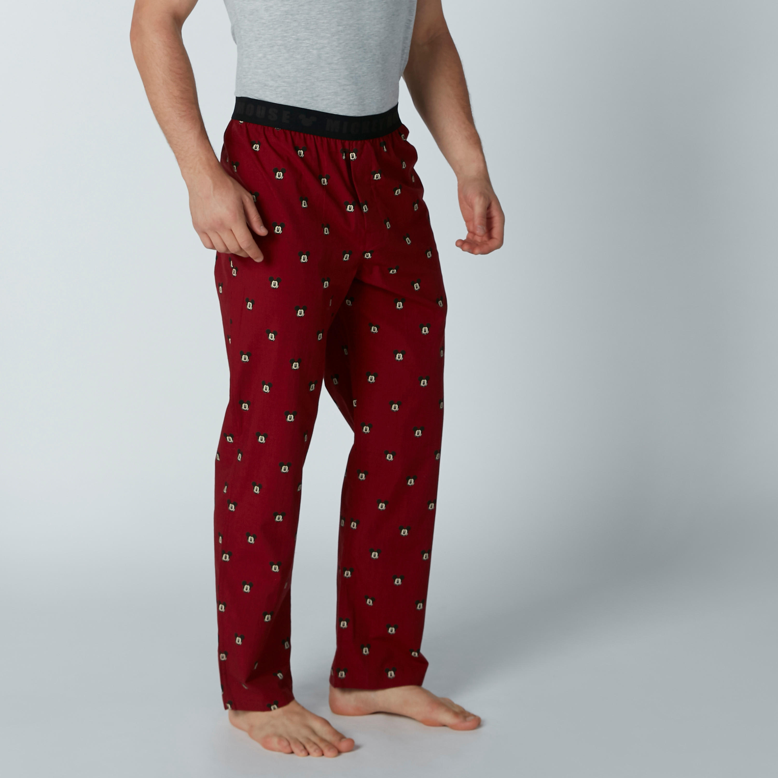 Mickey Mouse Printed Full Length Pyjamas with Elasticised Waistband-men-clothing-nightwear-pyjamaandshorts-image-3