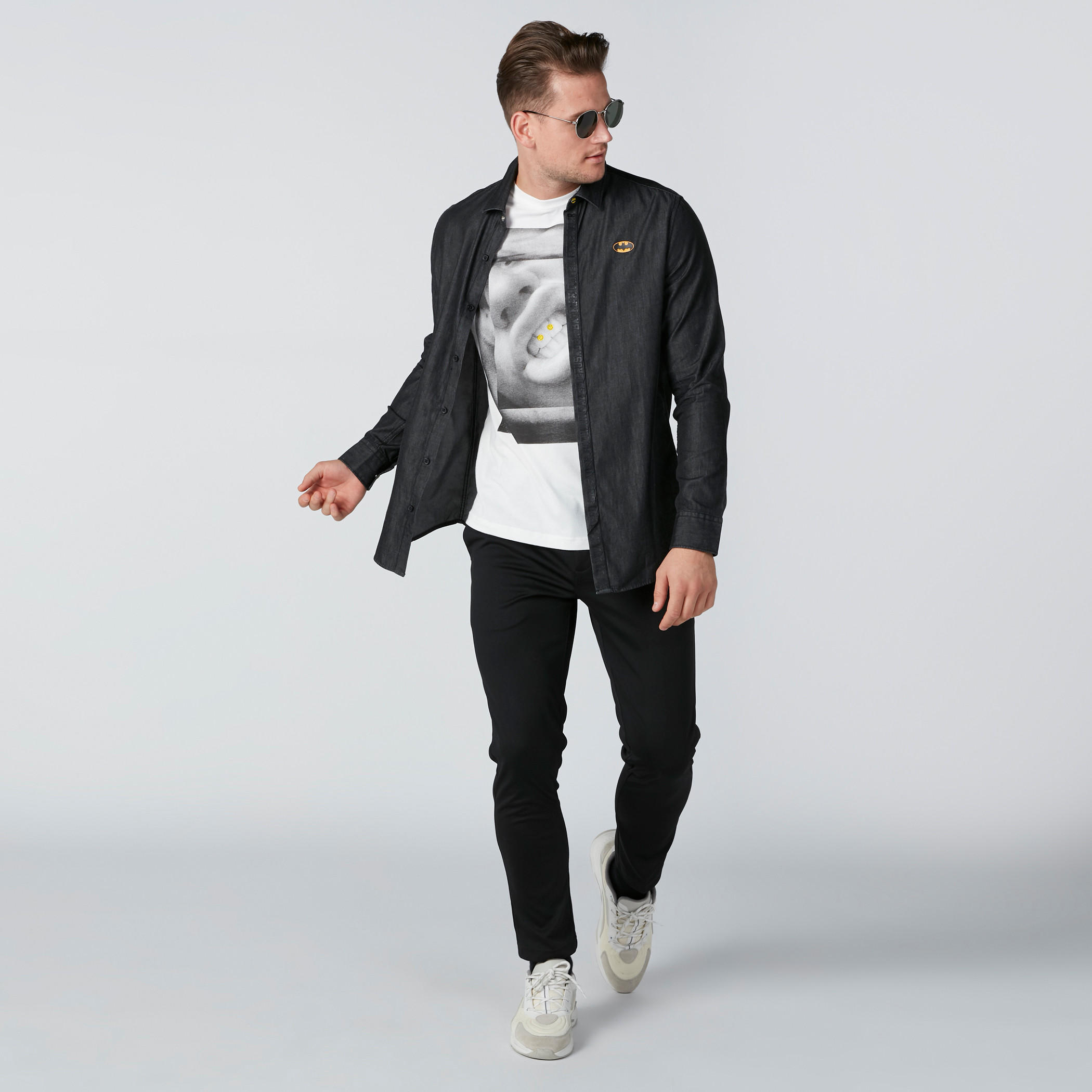 تيشيرت بأكمام طويلة وطبعات باتمان-men-clothing-shirts-image-1