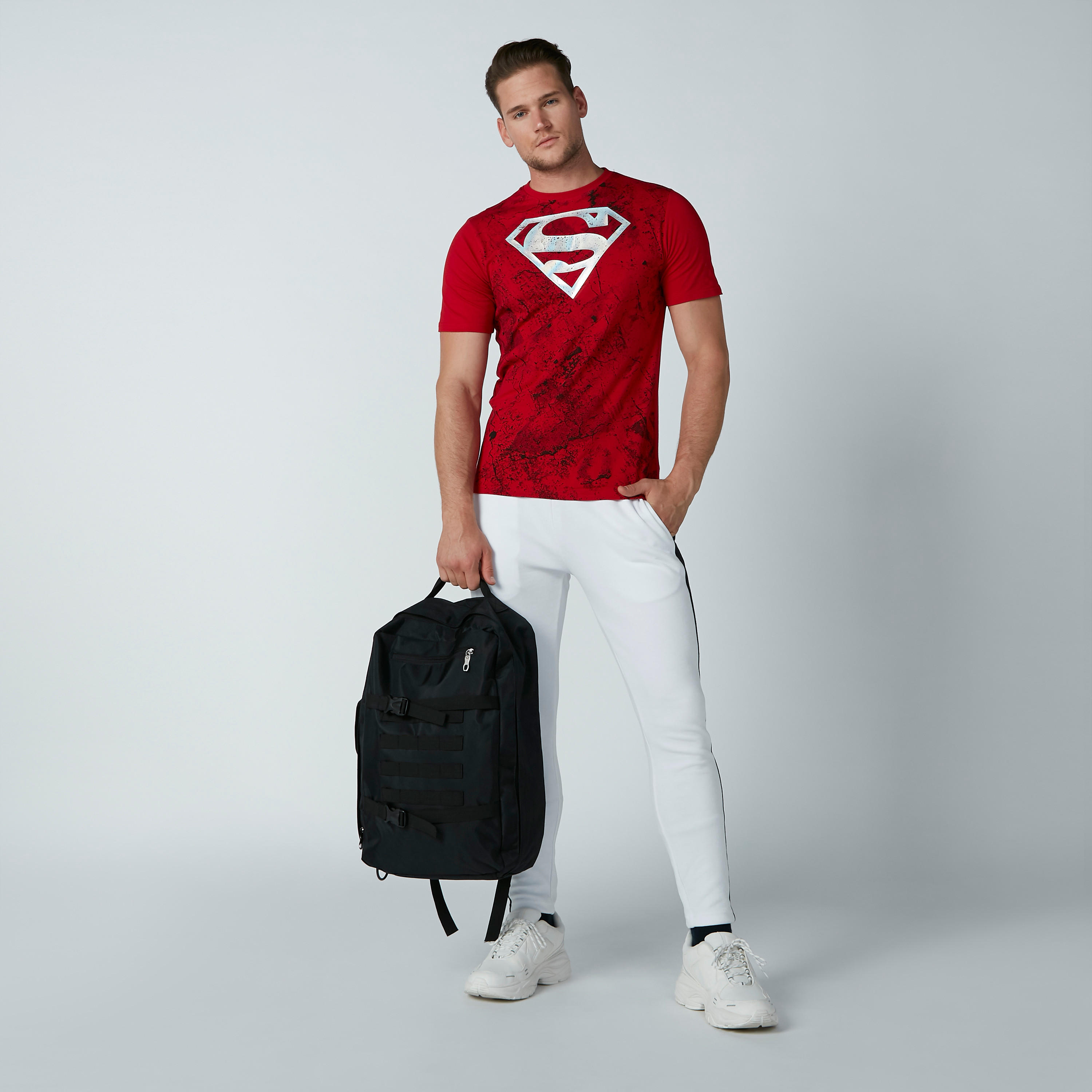 Superman Printed T-Shirt with Crew Neck and Short Sleeves-men-clothing-tshirtsandpolos-tshirts-image-1