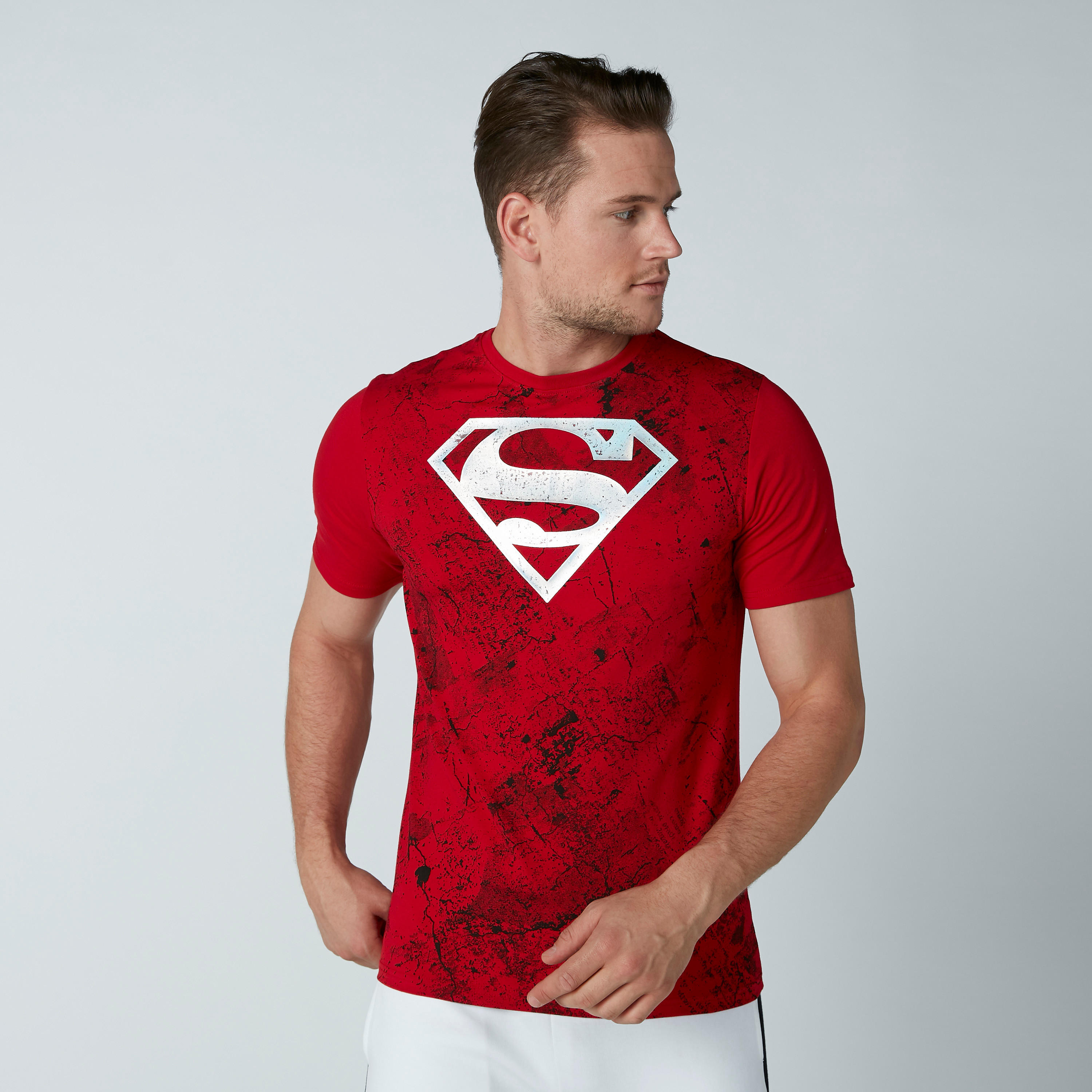 Superman Printed T-Shirt with Crew Neck and Short Sleeves-men-clothing-tshirtsandpolos-tshirts-image-2