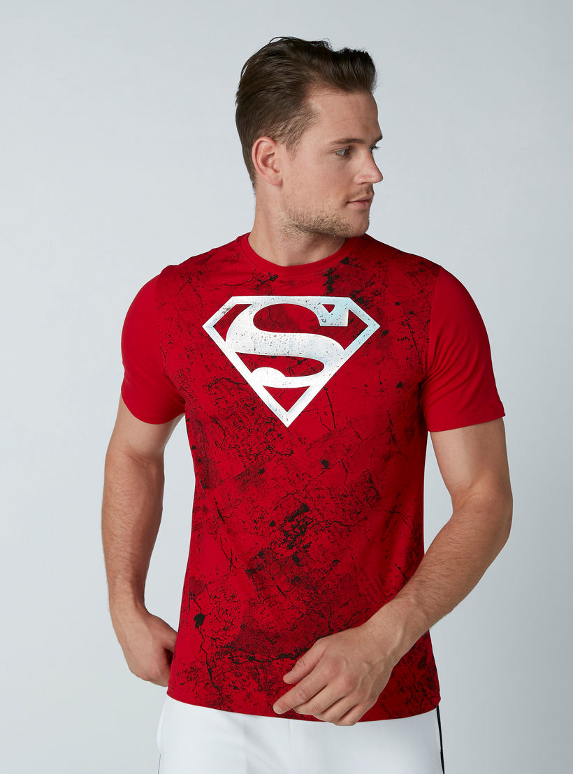 Superman Printed T-Shirt with Crew Neck and Short Sleeves-men-clothing-tshirtsandpolos-tshirts-image-2