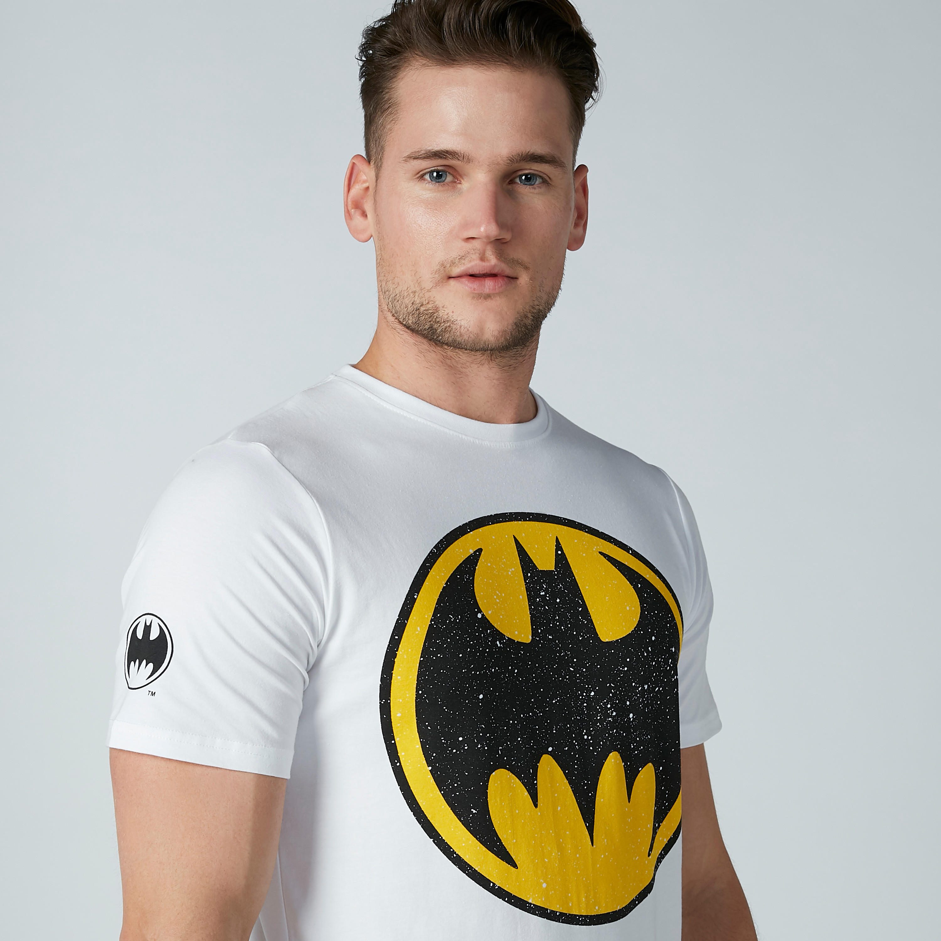 Batman Printed Slim Fit T-Shirt with Crew Neck and Short Sleeves-men-clothing-tshirtsandpolos-tshirts-image-2
