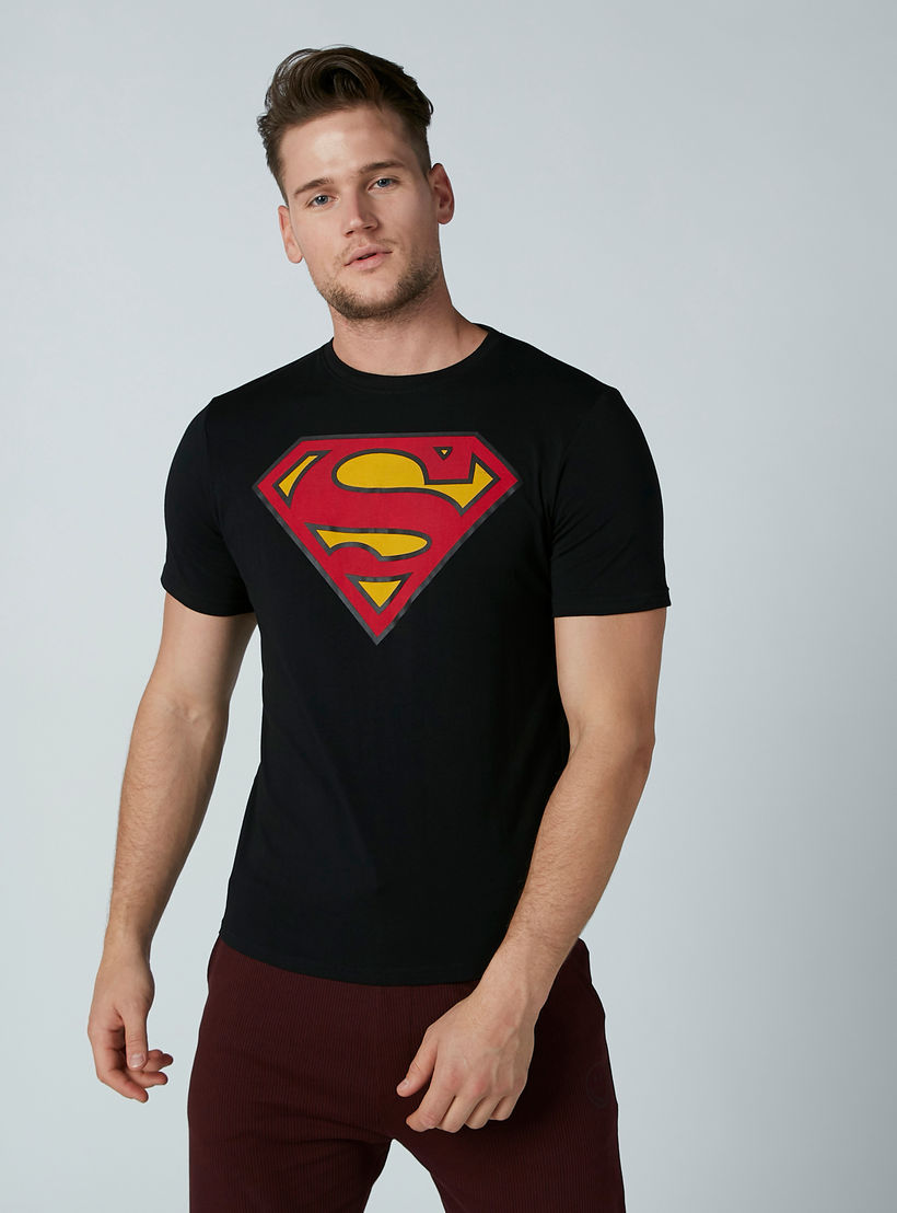 Superman Printed T-Shirt with Crew Neck and Short Sleeves-men-clothing-tshirtsandpolos-tshirts-image-2