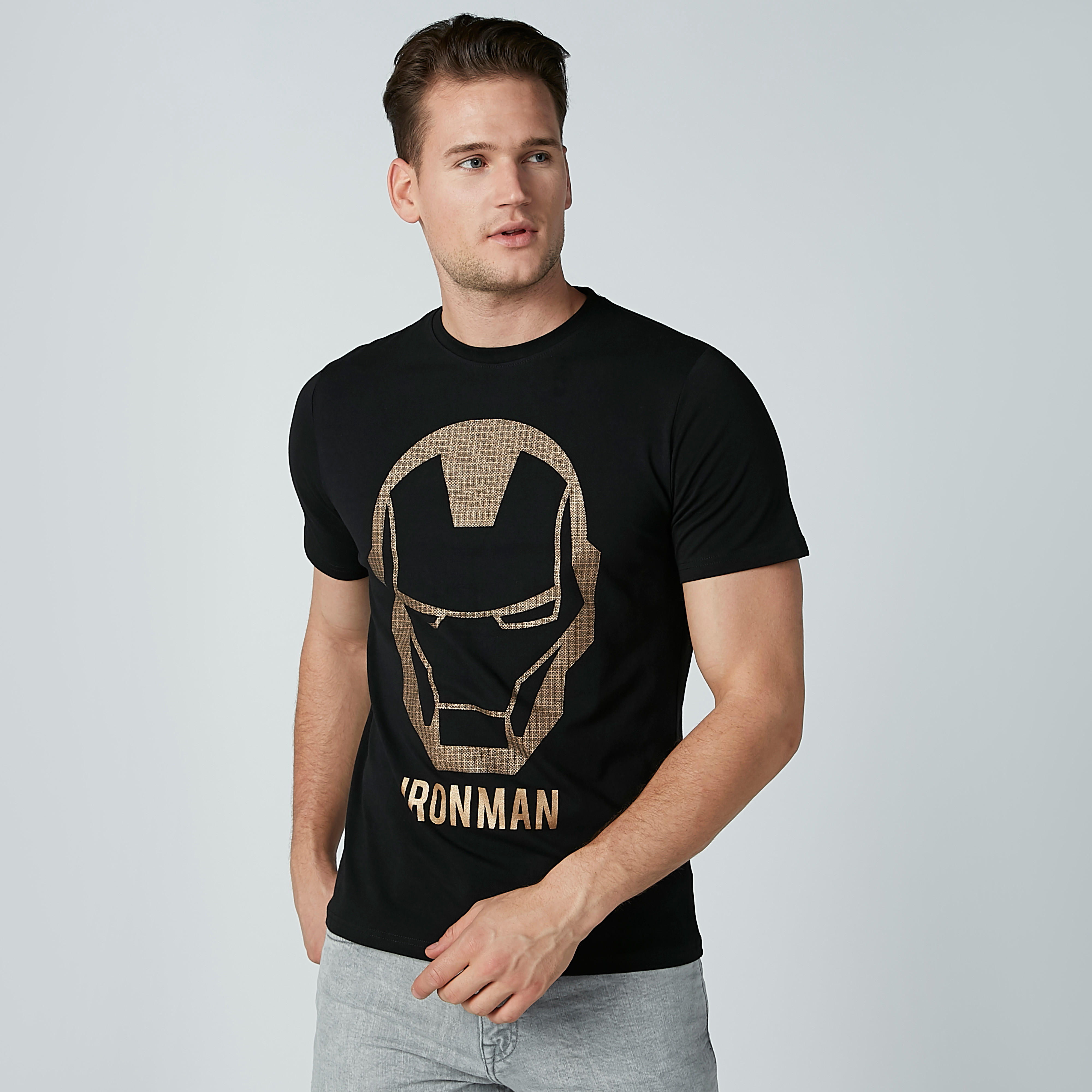 Ironman Printed Crew Neck T-shirt with Short Sleeves-men-clothing-tshirtsandpolos-tshirts-image-1