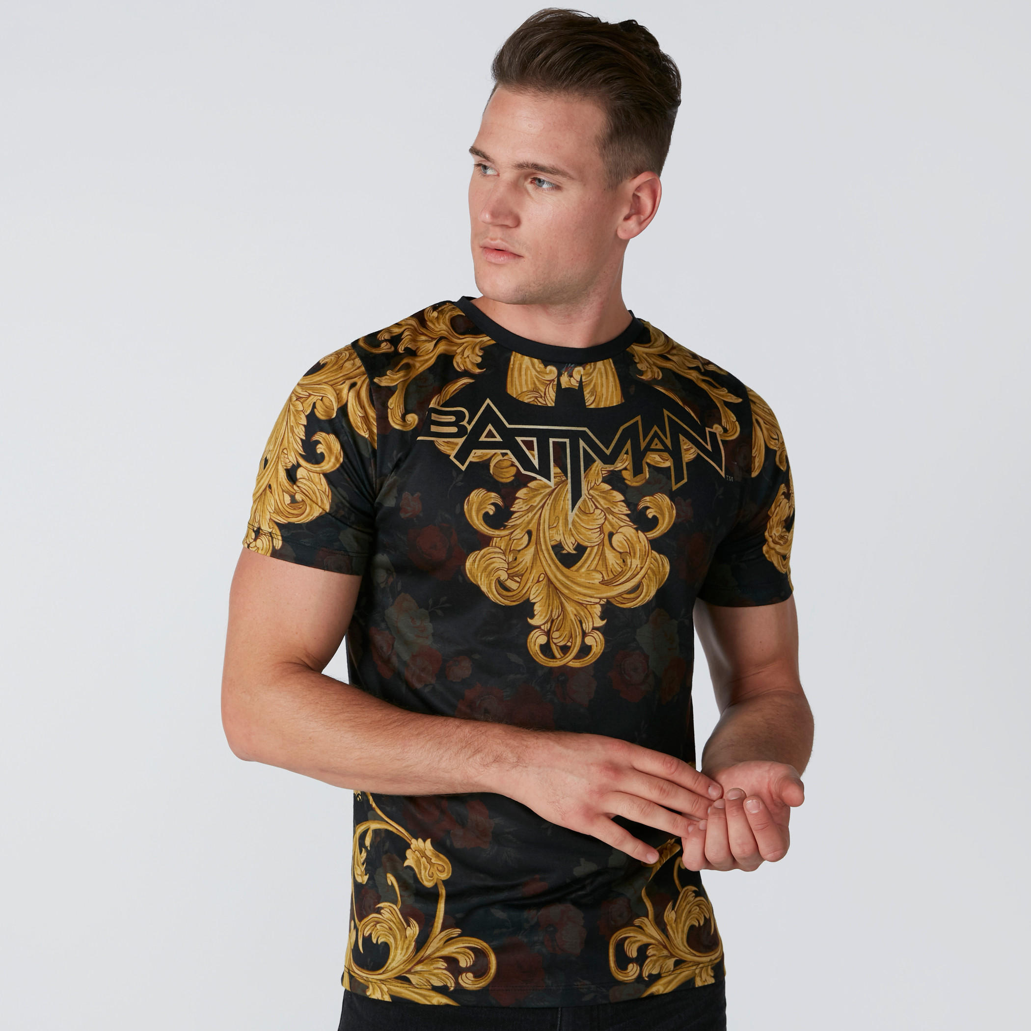 Batman Printed T-Shirt with Crew Neck and Short Sleeves-men-clothing-tshirtsandpolos-tshirts-image-1
