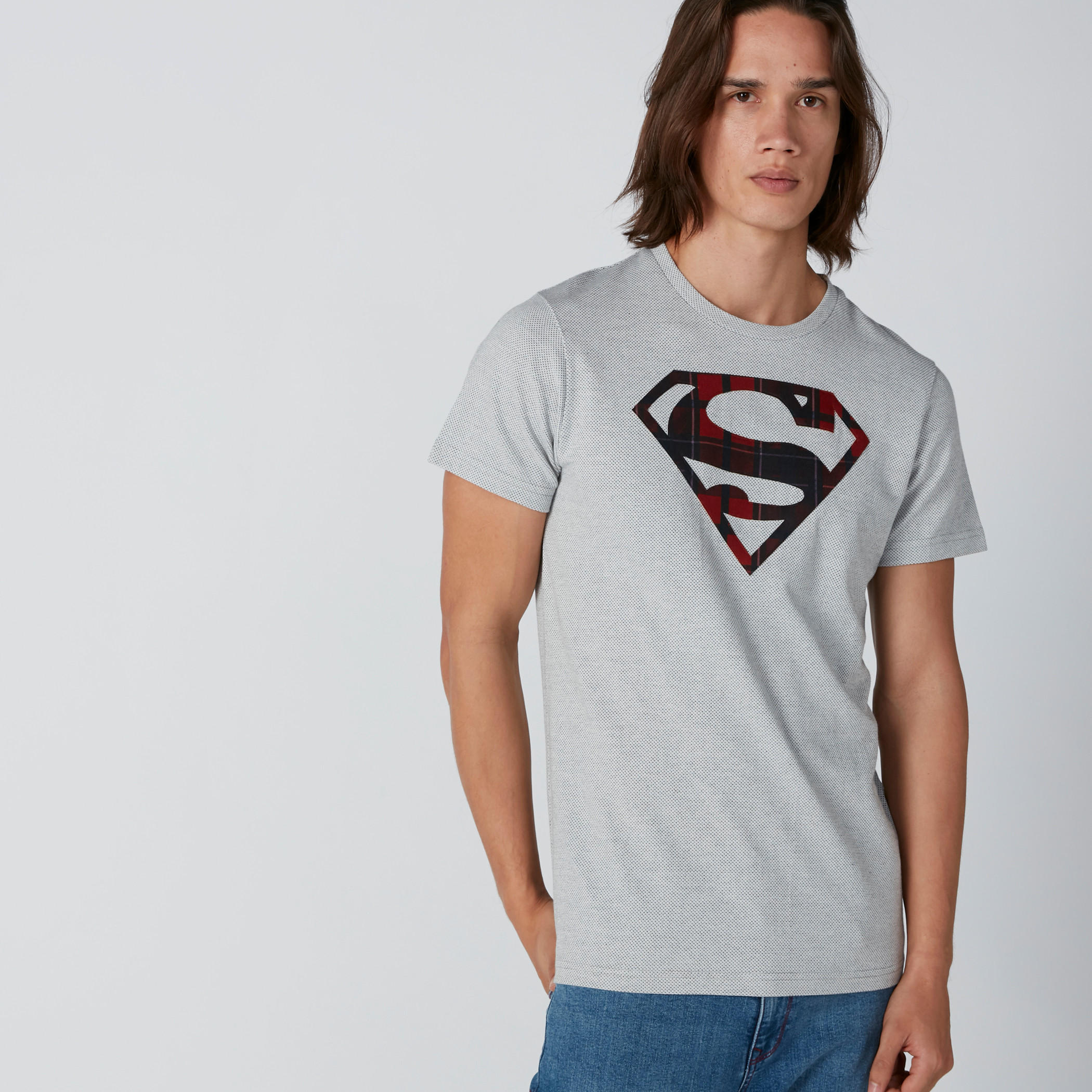 Superman Printed T-Shirt in Slim Fit with Short Sleeves-men-clothing-tshirtsandpolos-tshirts-image-1