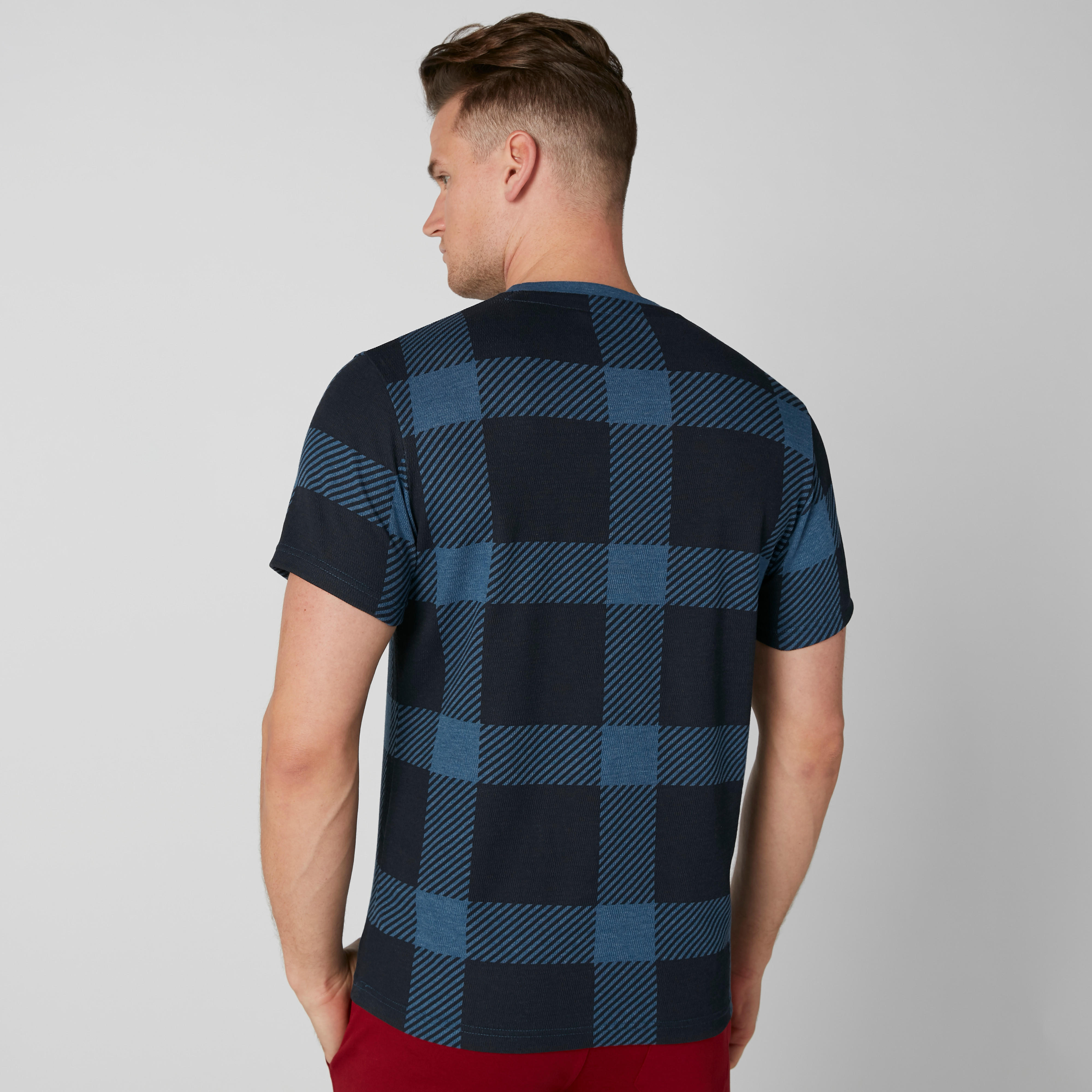 تيشيرت كاروهات بياقة ضيقة وأكمام قصيرة سوبرمان-men-clothing-tshirtsandpolos-tshirts-image-2