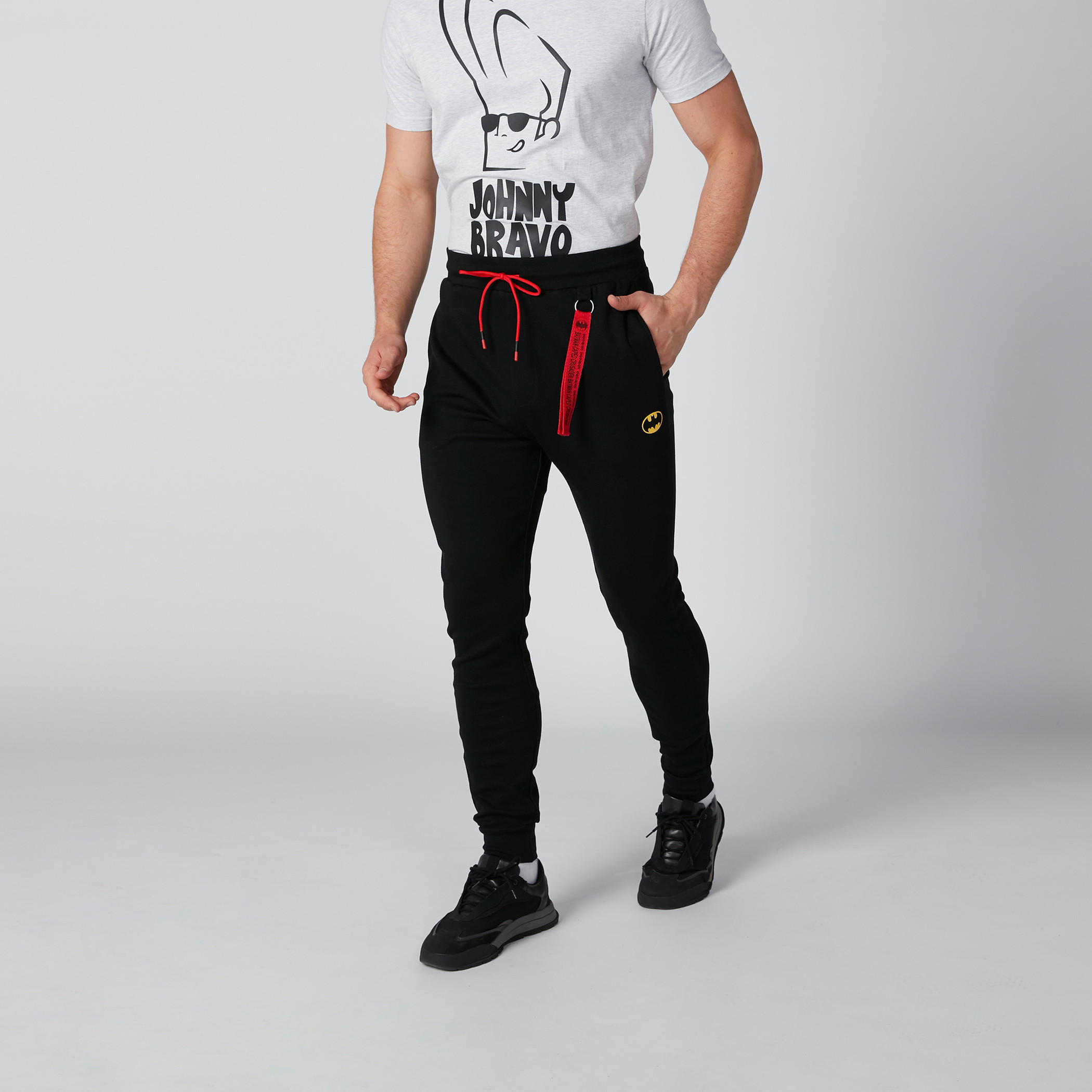 بنطال رياضي بقصّة سليم بجيوب وطبعات باتمان-men-clothing-bottoms-joggers-image-2