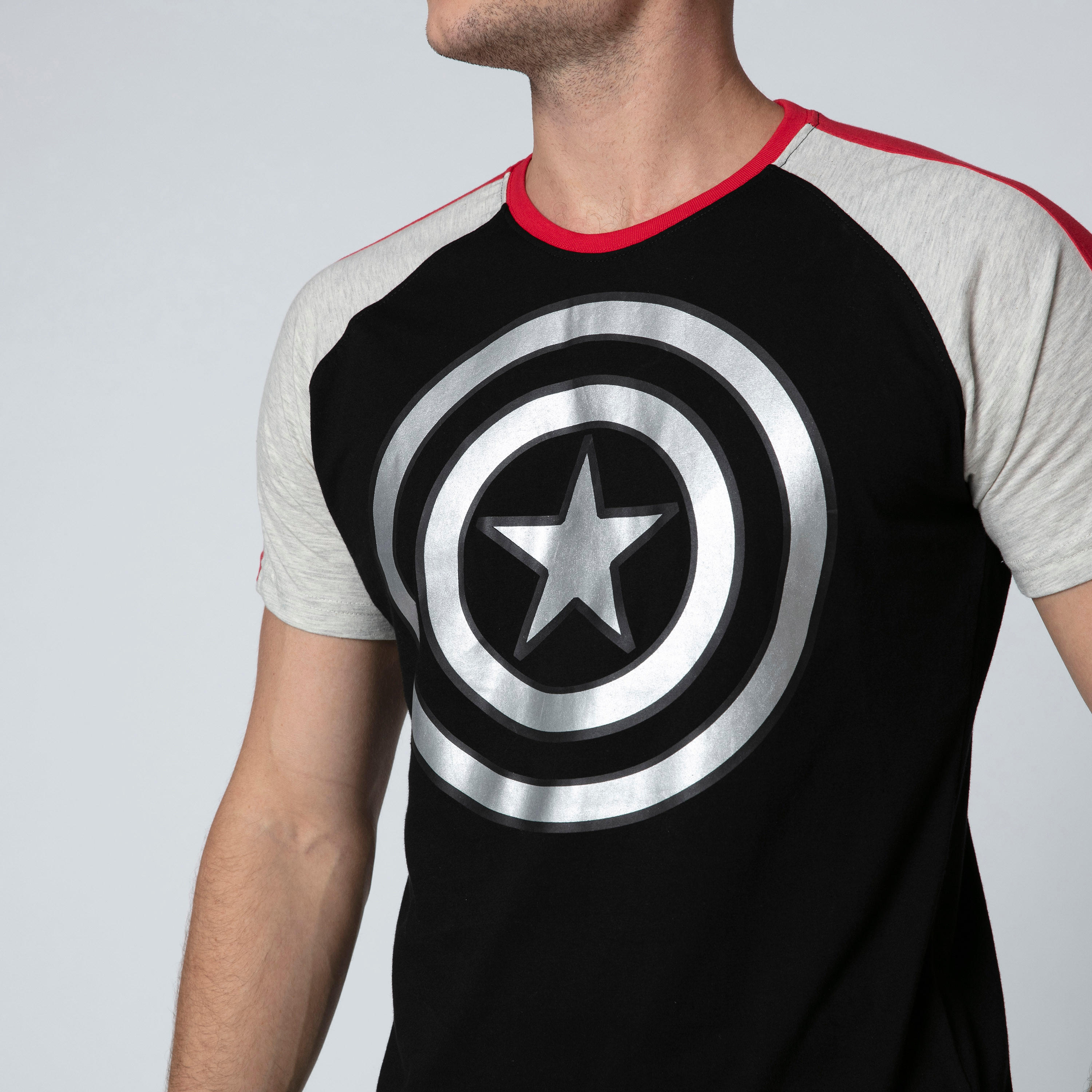 تيشيرت بياقة مستديرة وأكمام قصيرة وطبعات كابتن أمريكا-men-clothing-tshirtsandpolos-tshirts-image-5