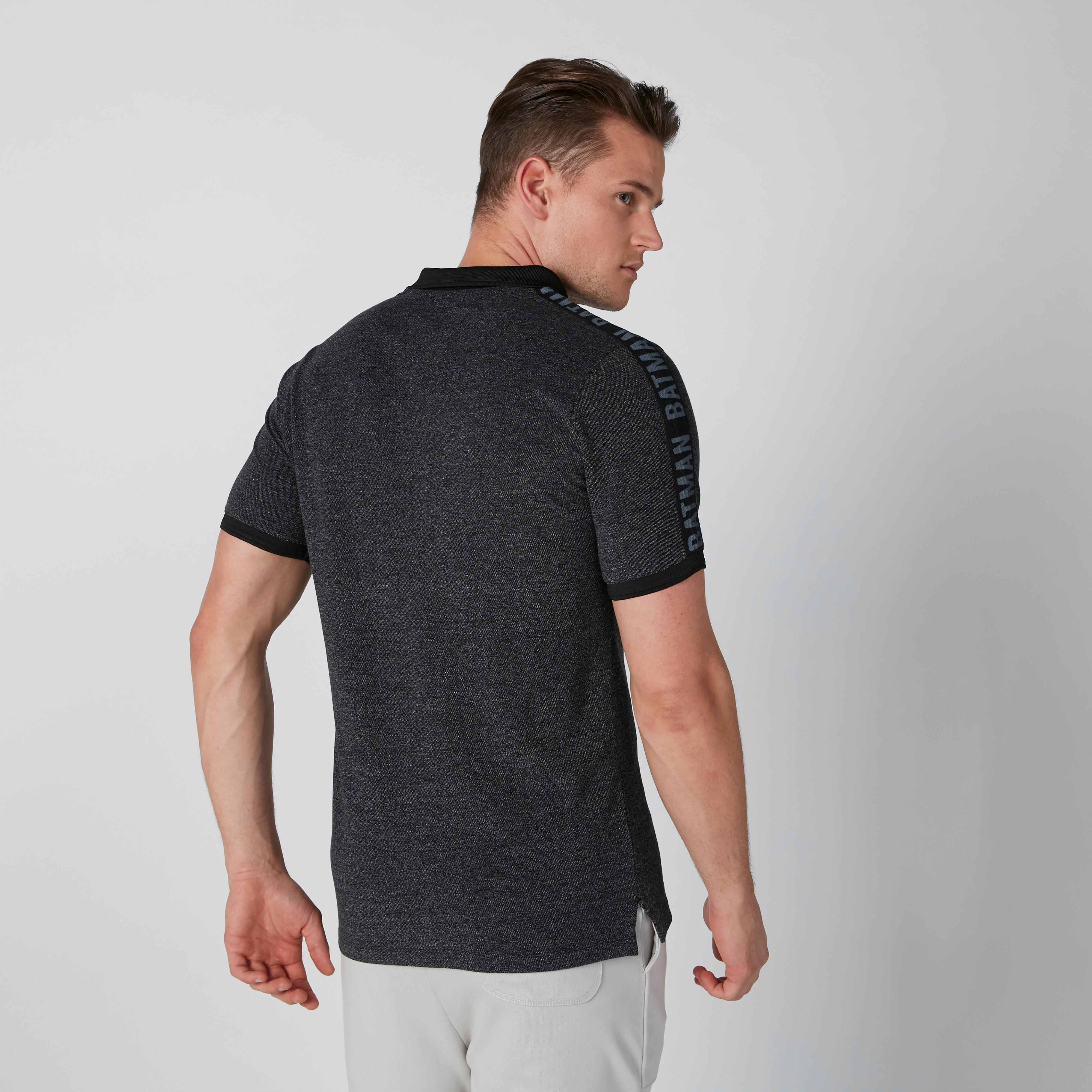 تيشيرت بياقة بولو وشريطة وطبعات باتمان-men-clothing-tshirtsandpolos-polos-image-2