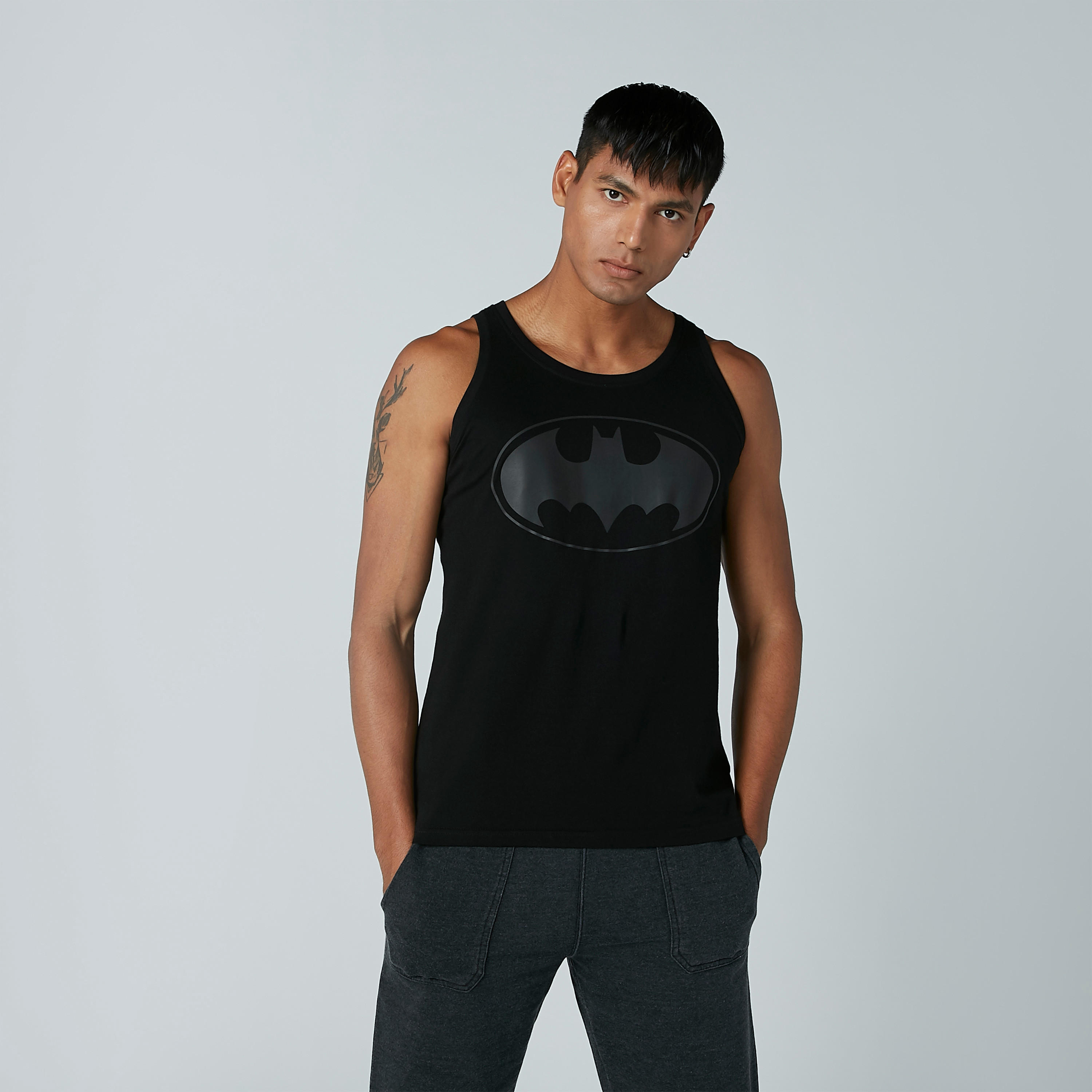 Batman Printed T-shirtwith Scoop Neck-men-clothing-tshirtsandpolos-tshirts-image-1