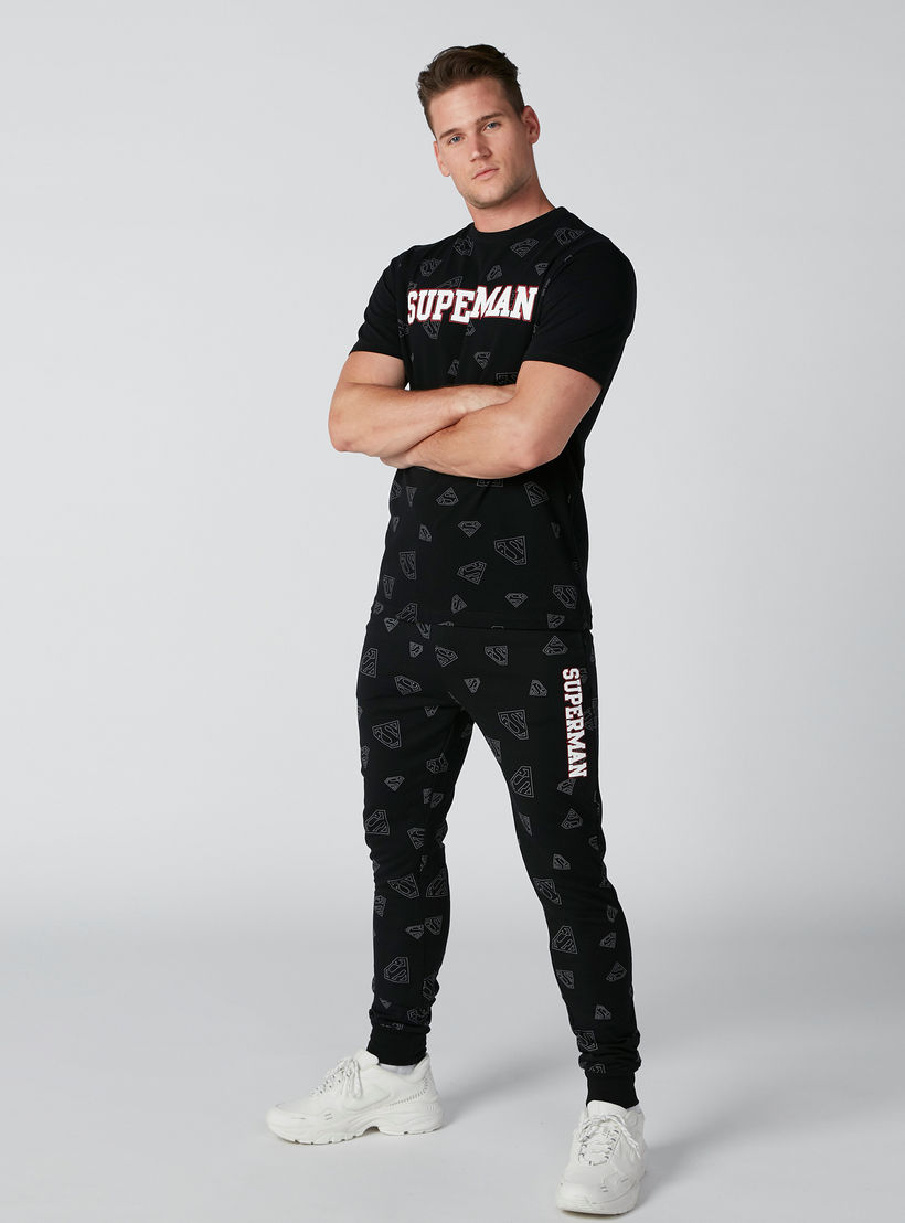 بنطال رياضي برباط وجيوب وطبعات سوبرمان-men-clothing-bottoms-joggers-image-1