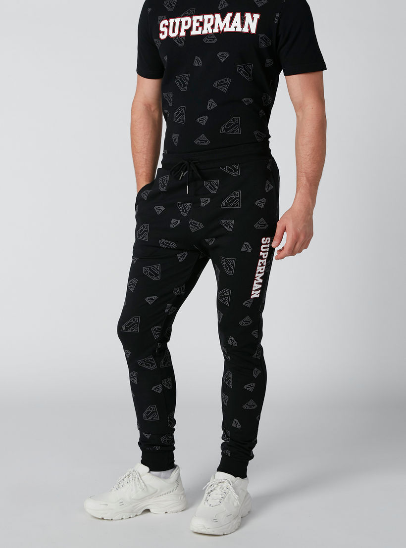 بنطال رياضي برباط وجيوب وطبعات سوبرمان-men-clothing-bottoms-joggers-image-2