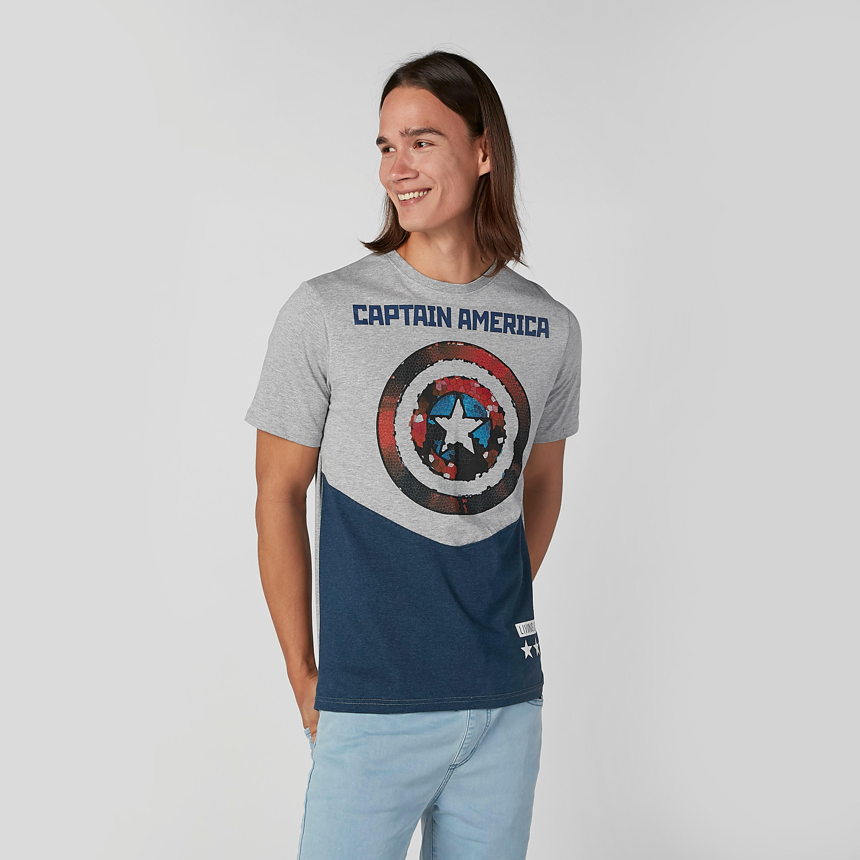 Sustainable Slim Fit Captain America Printed T-shirt with Crew Neck-men-clothing-tshirtsandpolos-tshirts-image-1