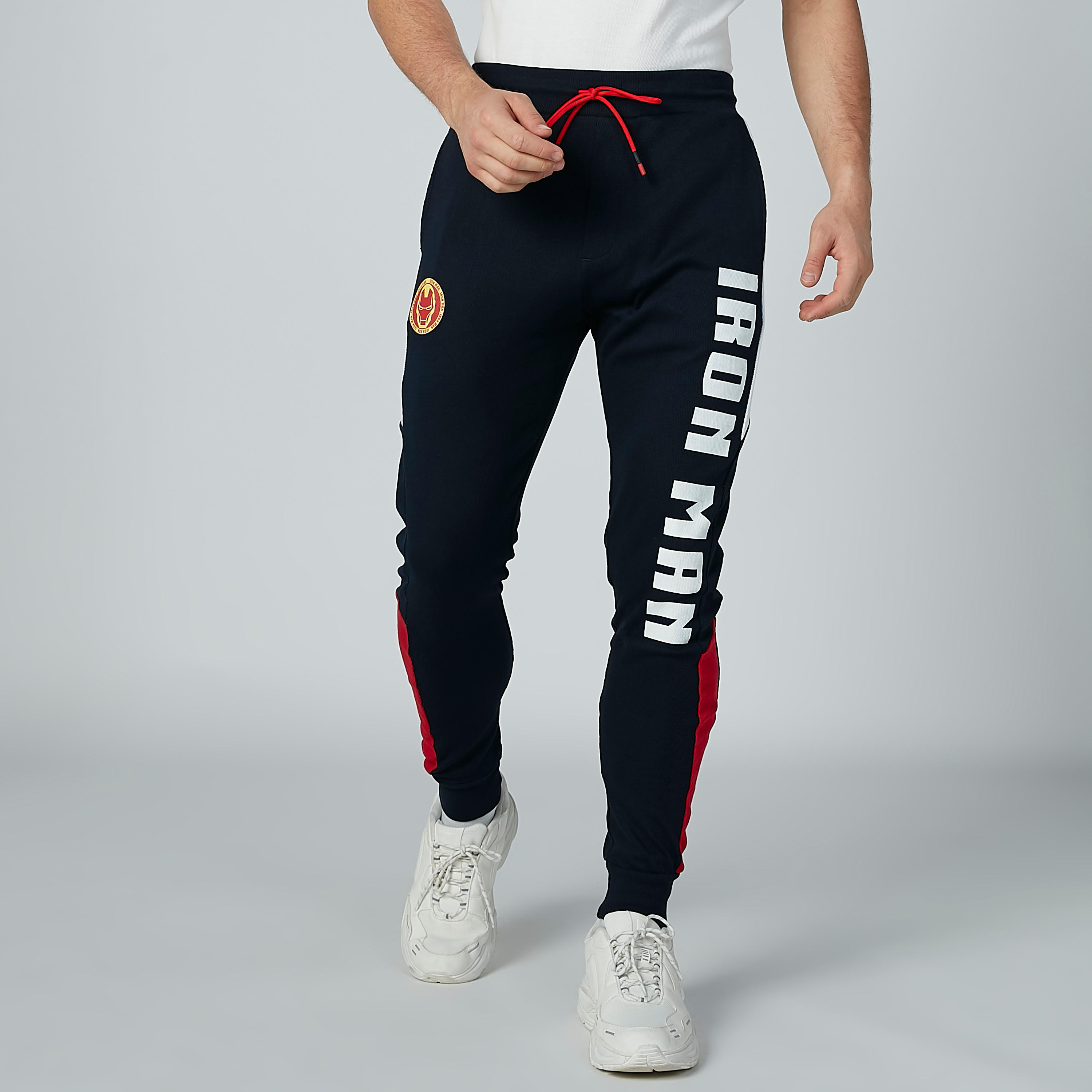 بنطال رياضي برباط وجيوب وطبعات آيرون مان-men-clothing-bottoms-joggers-image-3